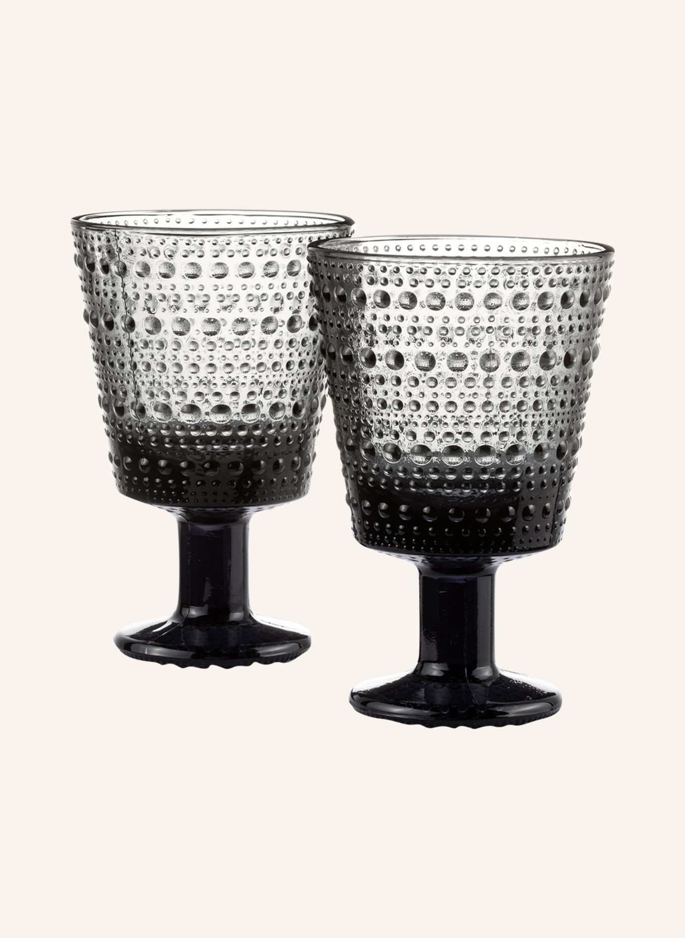 iittala 2er-Set Trinkgläser KASTEHELMI: DUNKELGRAU