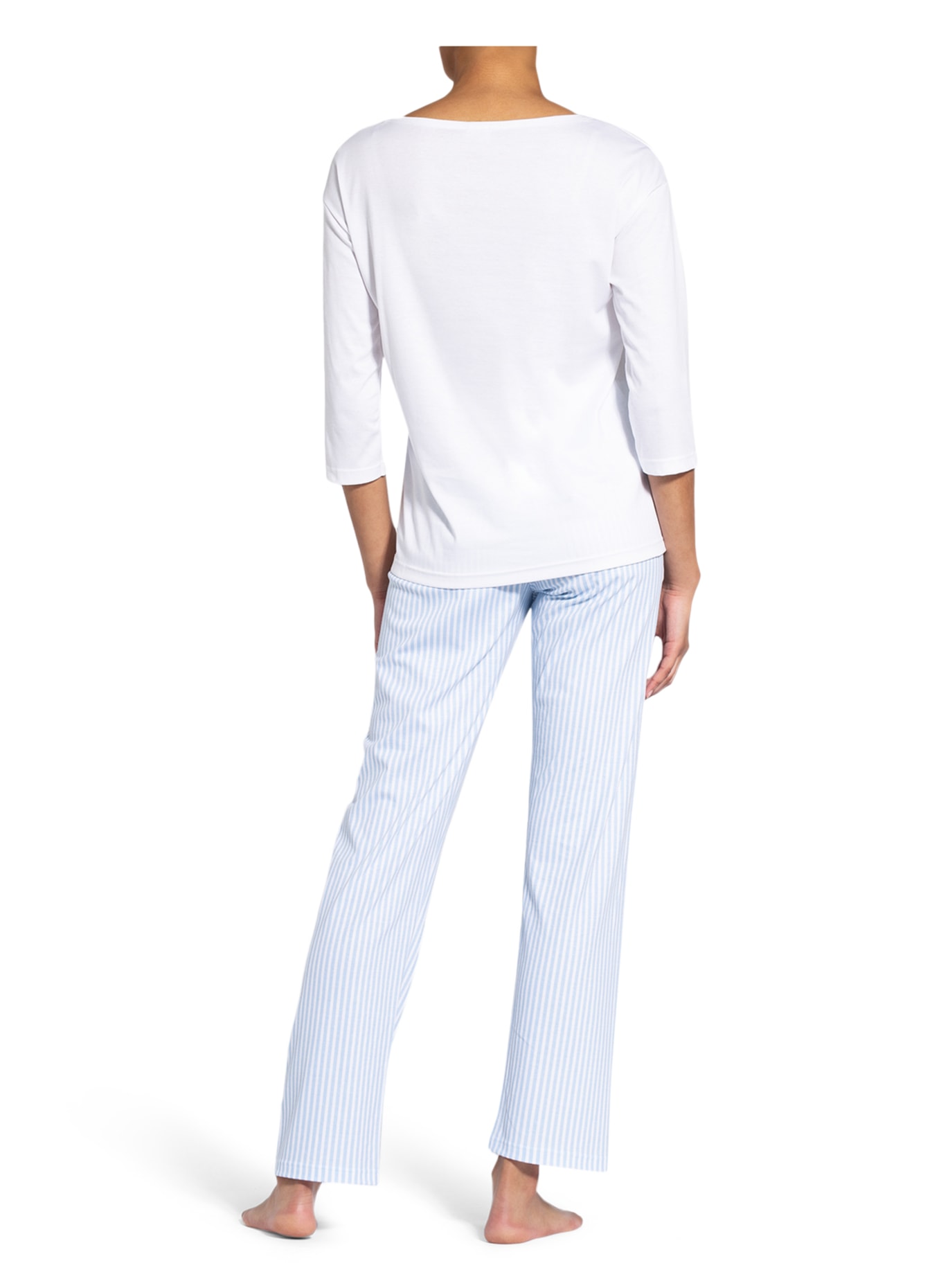 mey Pajama shirt series SLEEPSATION with 3/4 sleeves , Color: WHITE (Image 3)