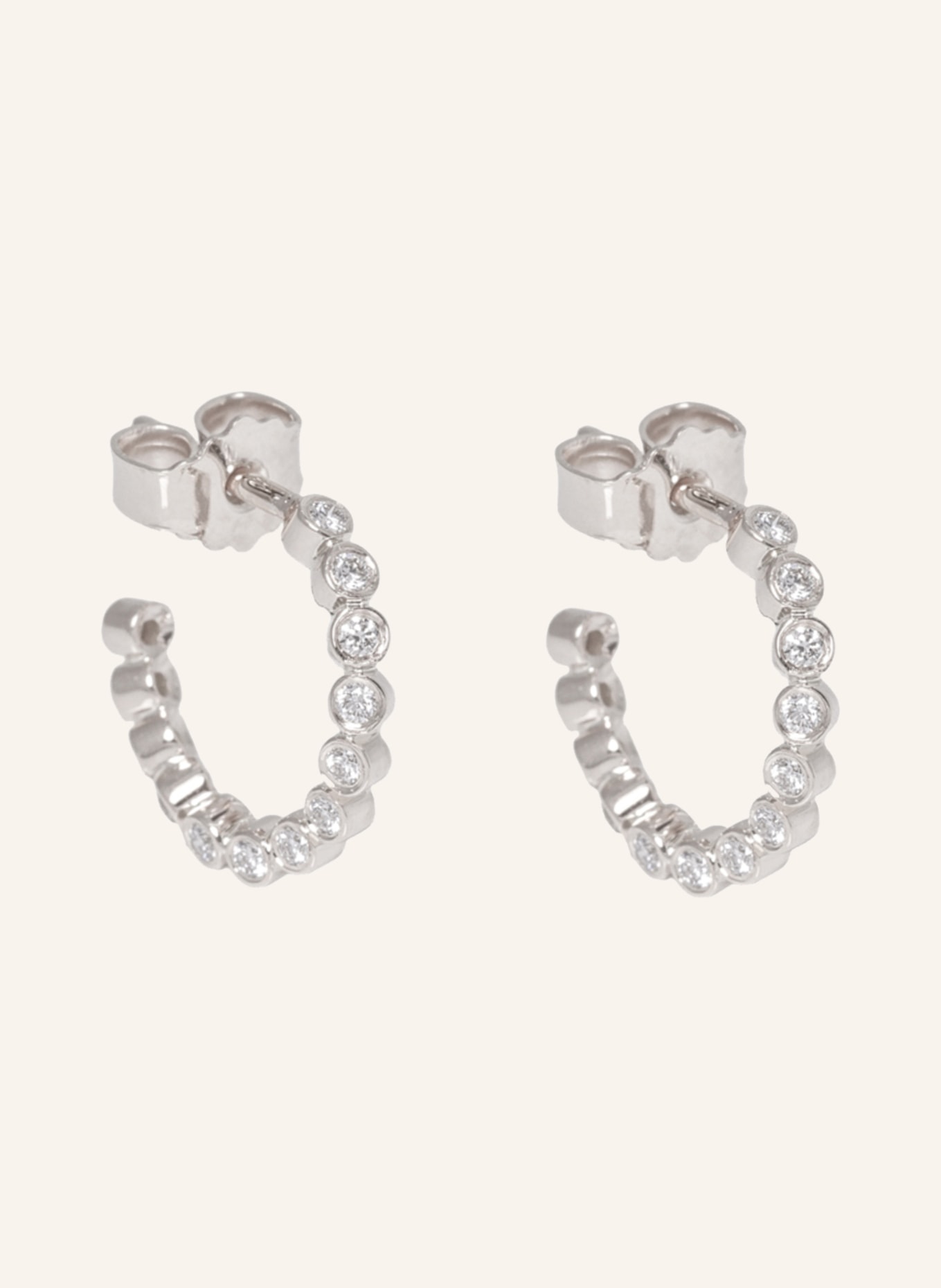 ariane ernst Creole earrings THE ONE with diamonds , Color: WHITE GOLD (Image 1)