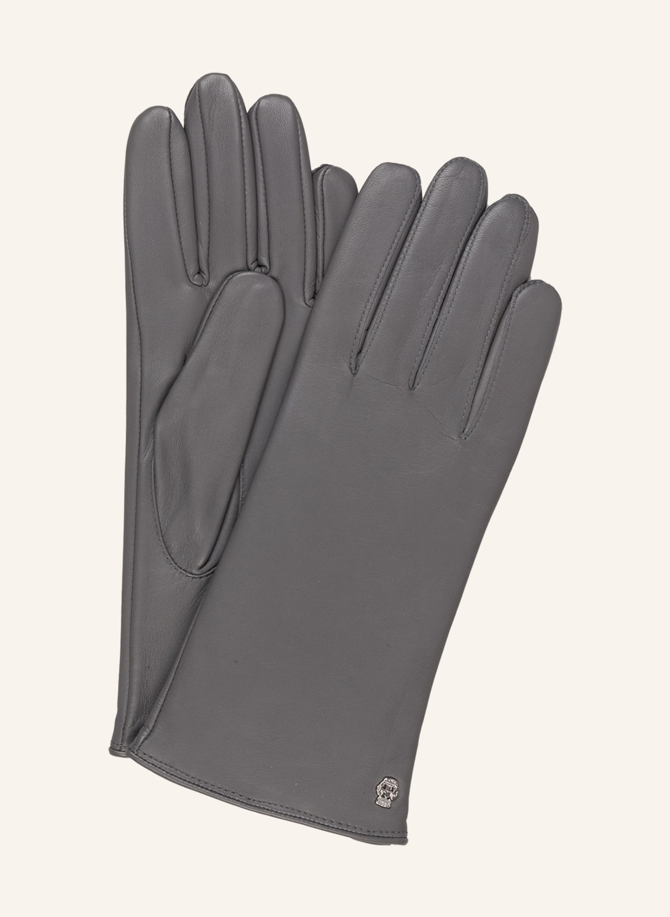 ROECKL Lederhandschuhe HAMBURG: HELLGRAU