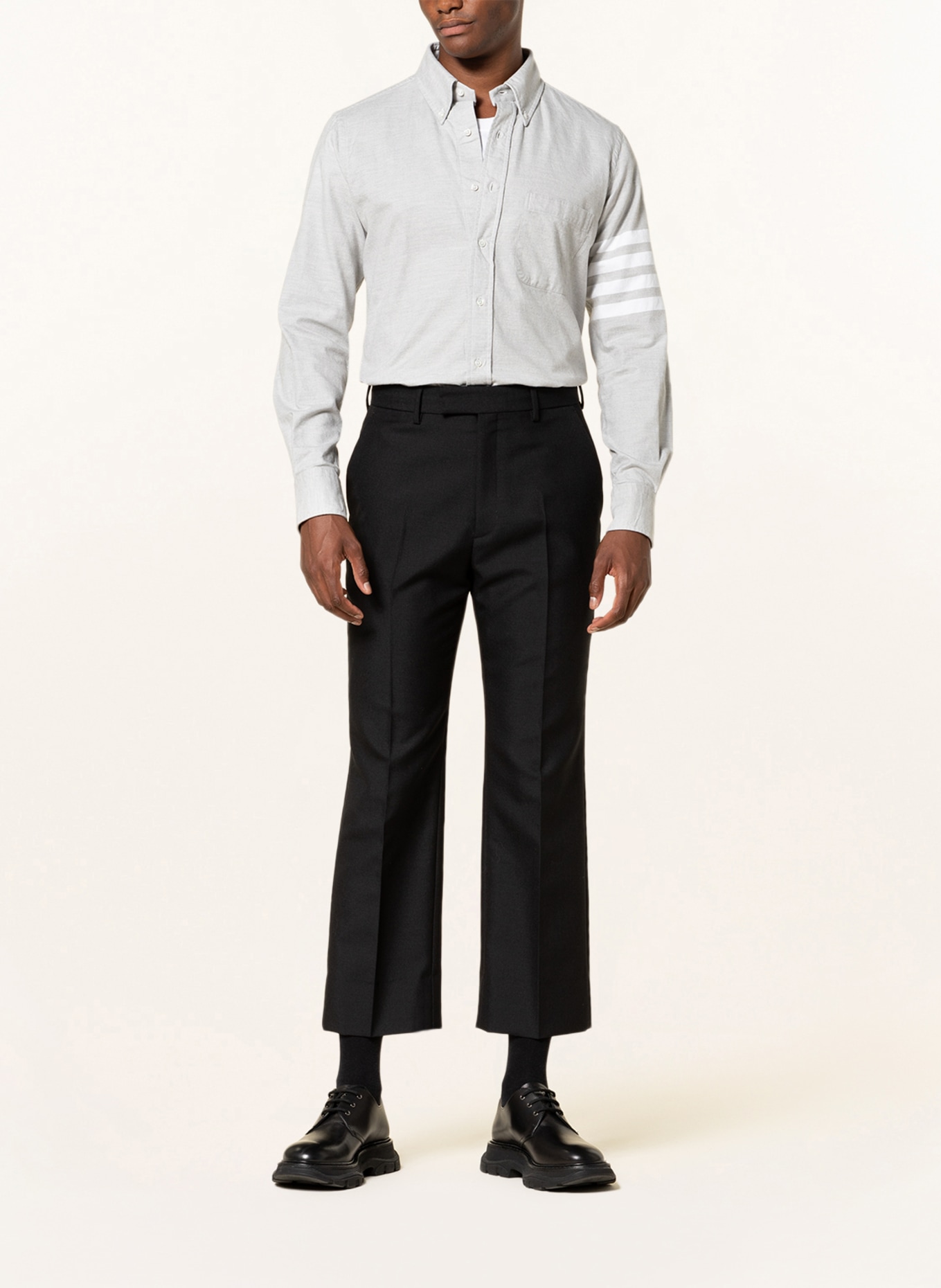 THOM BROWNE. Shirt straight fit, Color: LIGHT GRAY (Image 2)