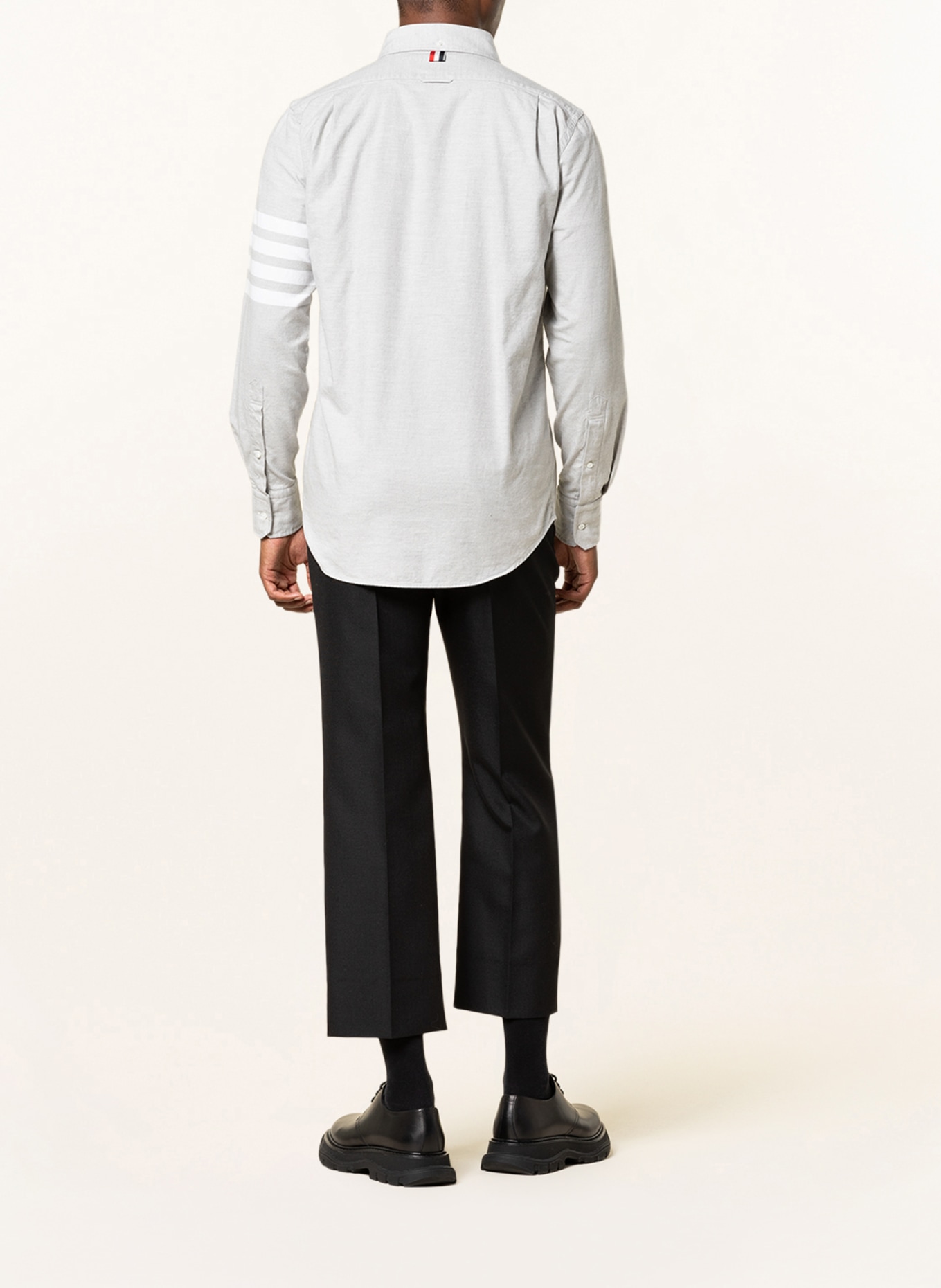 THOM BROWNE. Shirt straight fit, Color: LIGHT GRAY (Image 3)