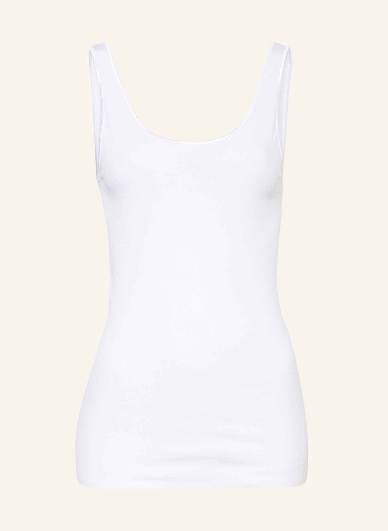 SCHIESSER Top LUXURY , Color: WHITE (Image 1)