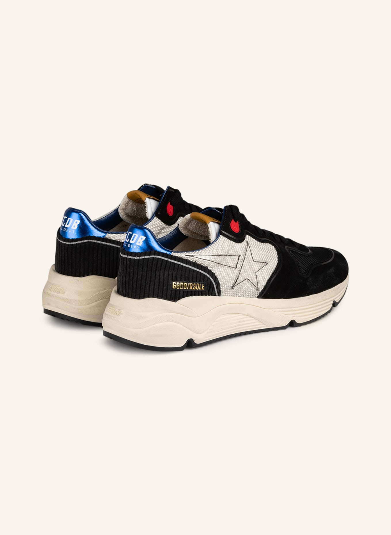 GOLDEN GOOSE Sneakers RUNNING SOLE, Color: BLACK/ LIGHT GRAY/ BLUE (Image 2)