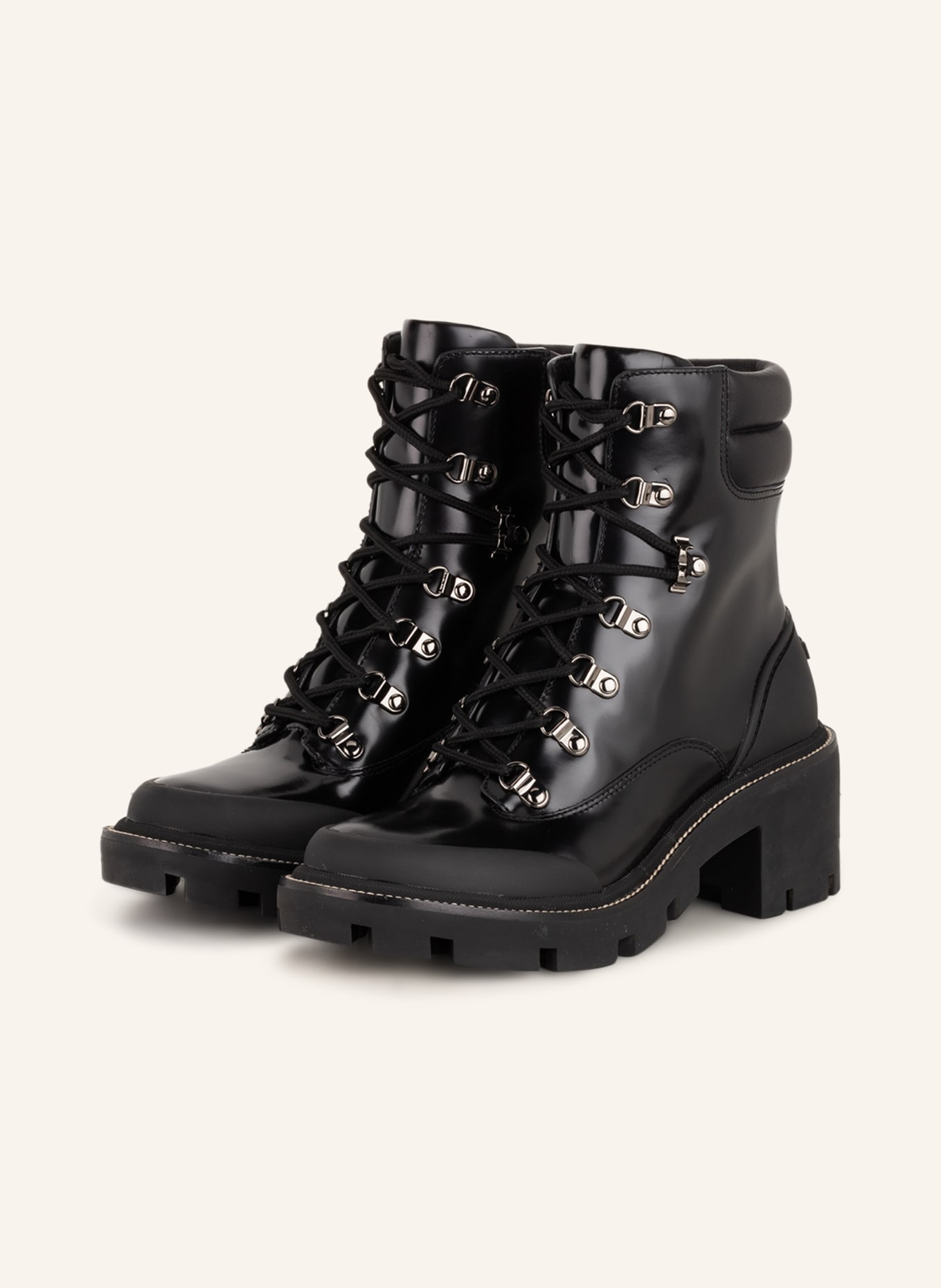 TORY BURCH Lace-up boots MILLER, Color: BLACK (Image 1)