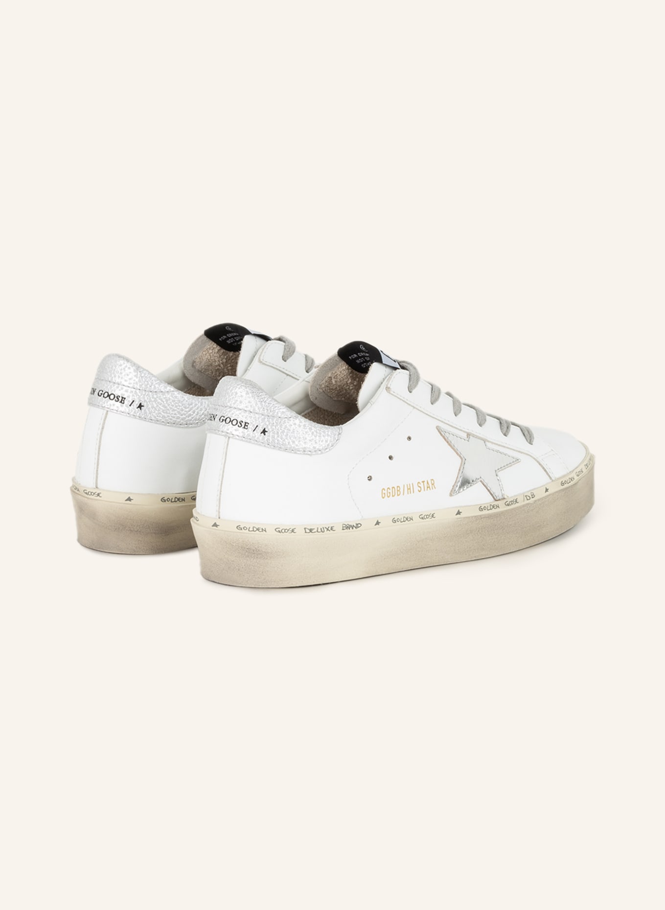GOLDEN GOOSE Sneakers HI STAR, Color: WHITE/ SILVER (Image 2)