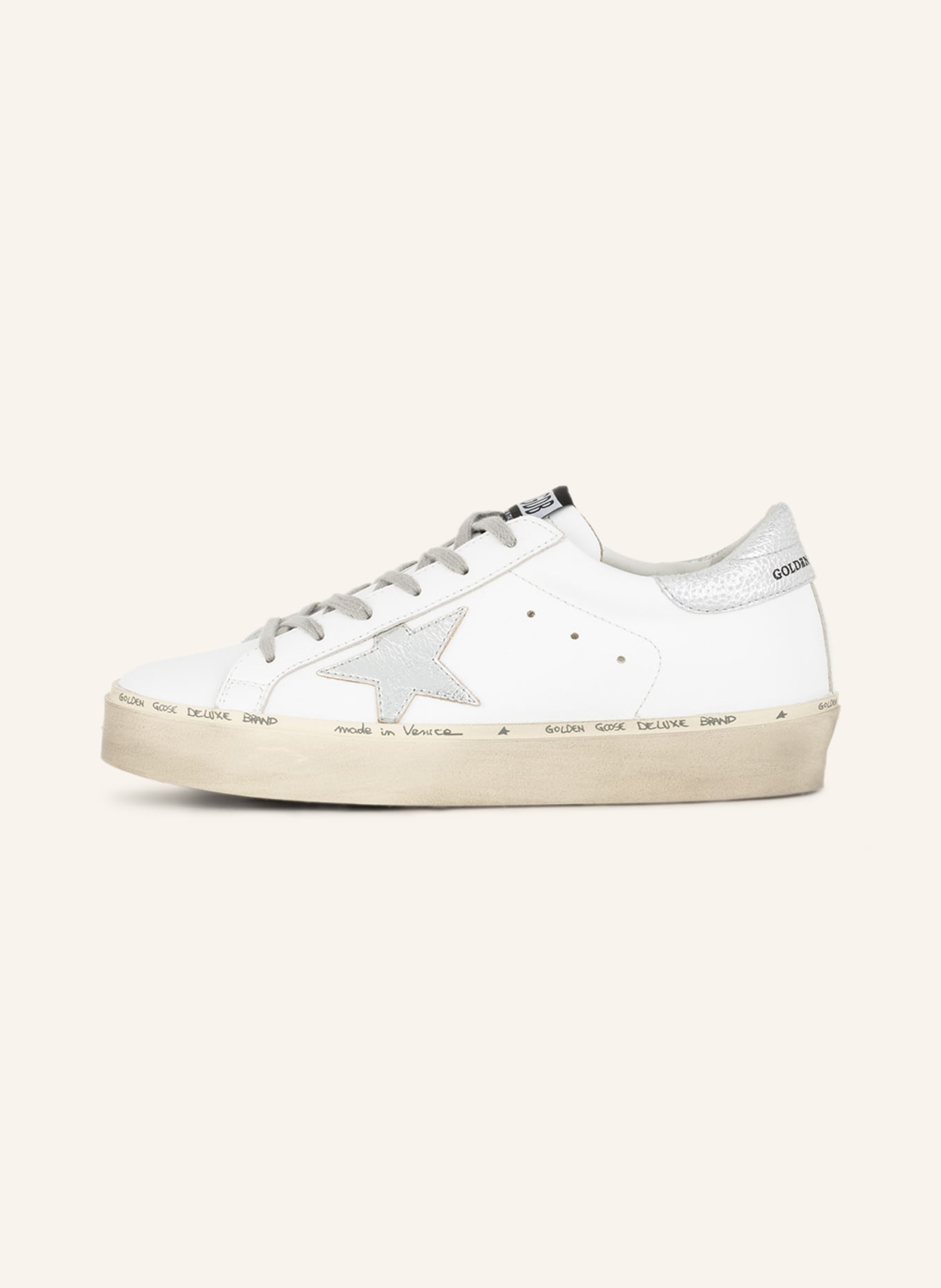 GOLDEN GOOSE Sneakers HI STAR, Color: WHITE/ SILVER (Image 4)