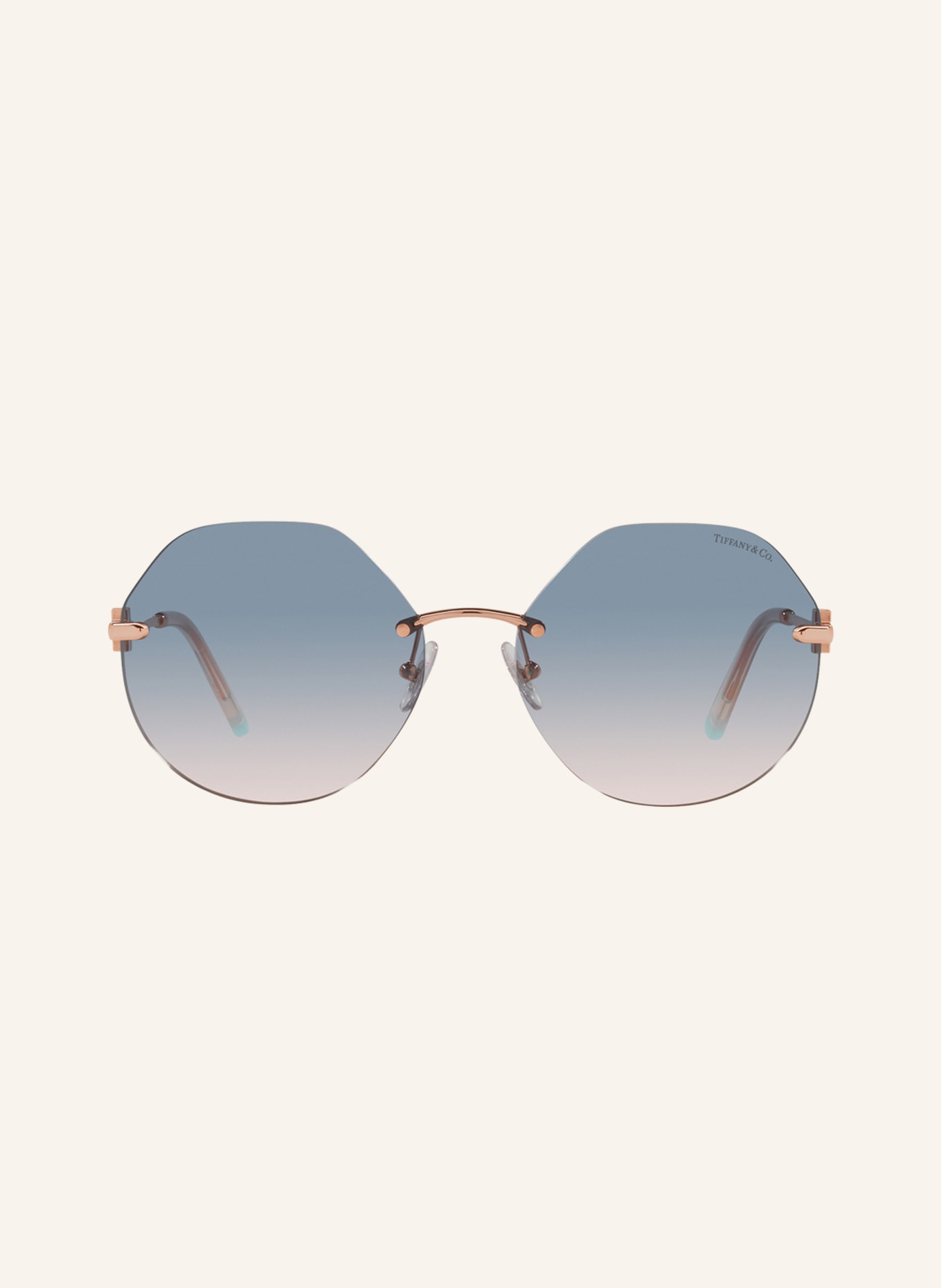 TIFFANY & Co. Sunglasses TF3077, Color: 616016 - ROSE GOLD/BLUE GRADIENT (Image 2)