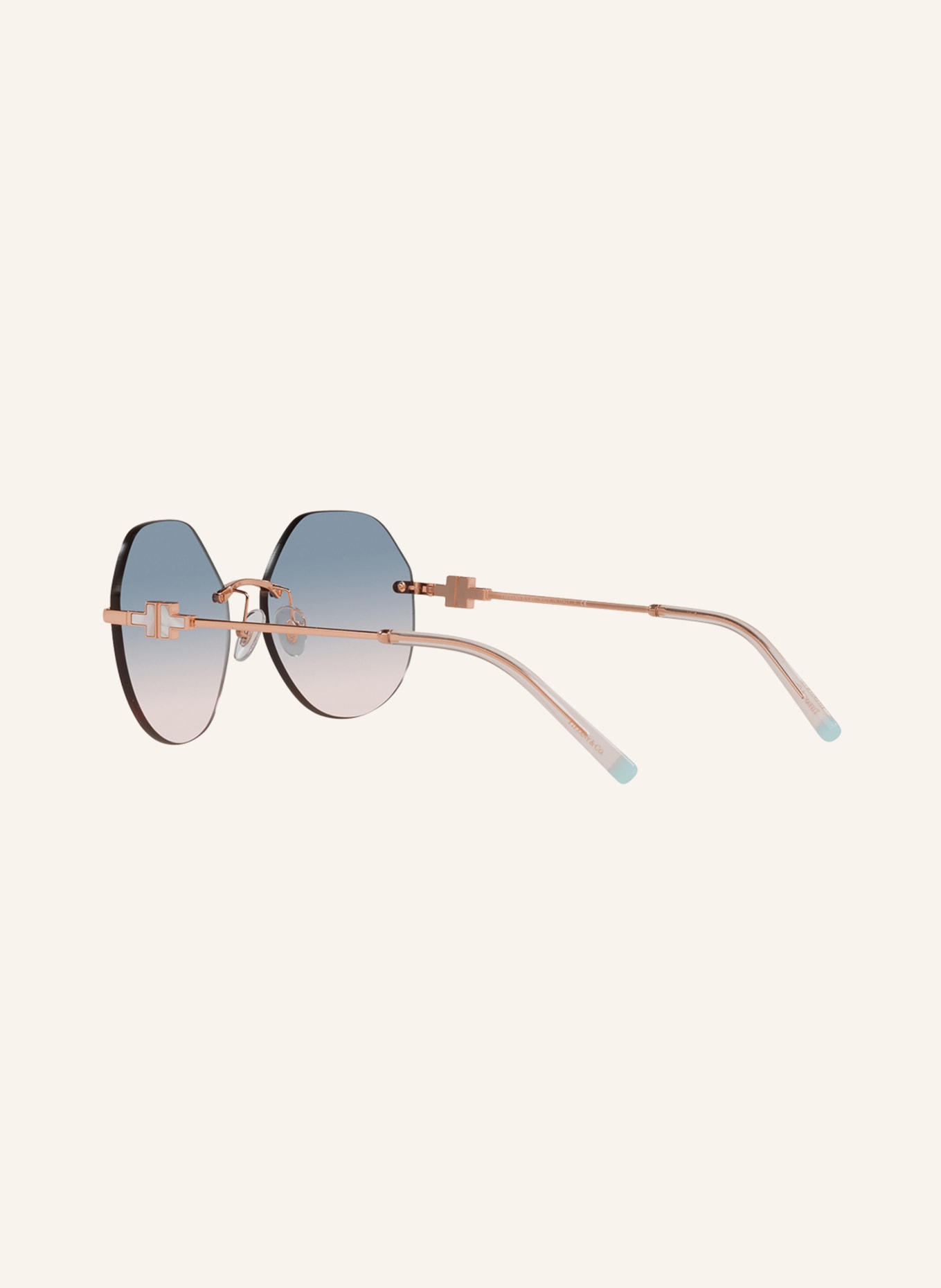 TIFFANY & Co. Sunglasses TF3077, Color: 616016 - ROSE GOLD/BLUE GRADIENT (Image 4)