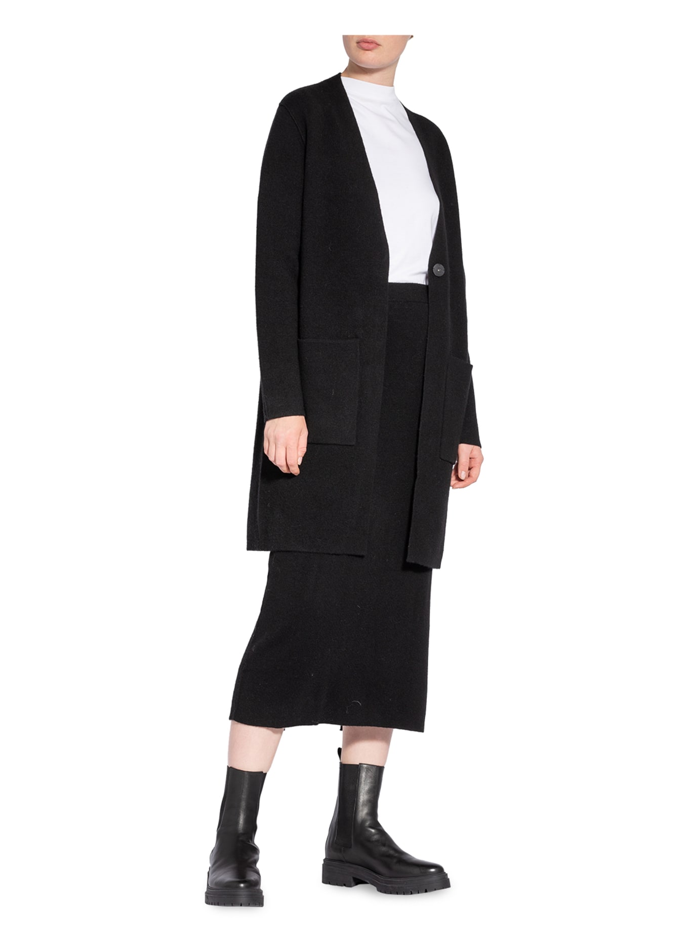 lilienfels Knit skirt with cashmere, Color: BLACK (Image 2)