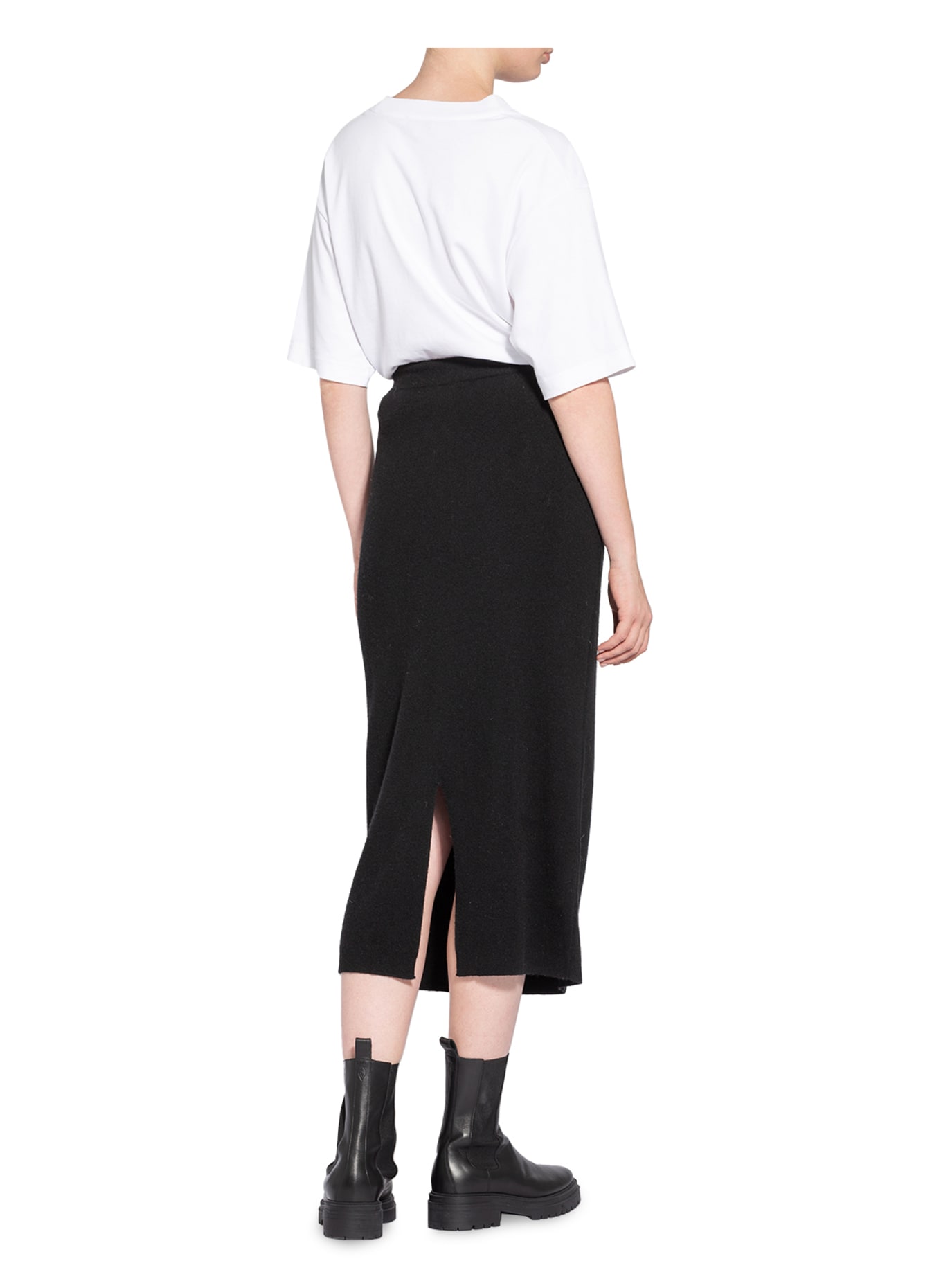 lilienfels Knit skirt with cashmere, Color: BLACK (Image 3)