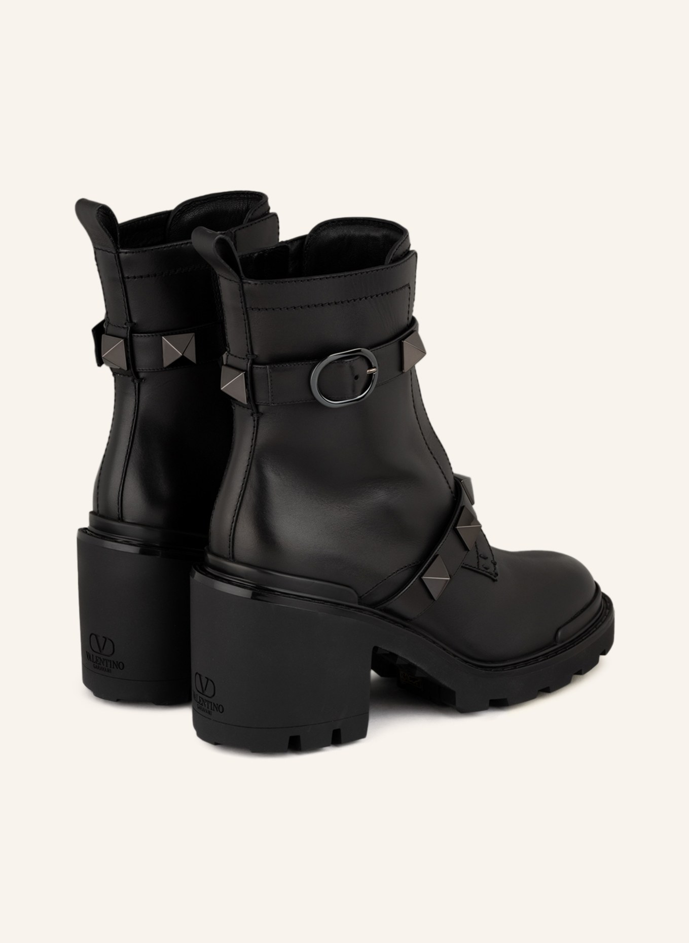 VALENTINO GARAVANI Ankle boots with rivets, Color: BLACK (Image 2)