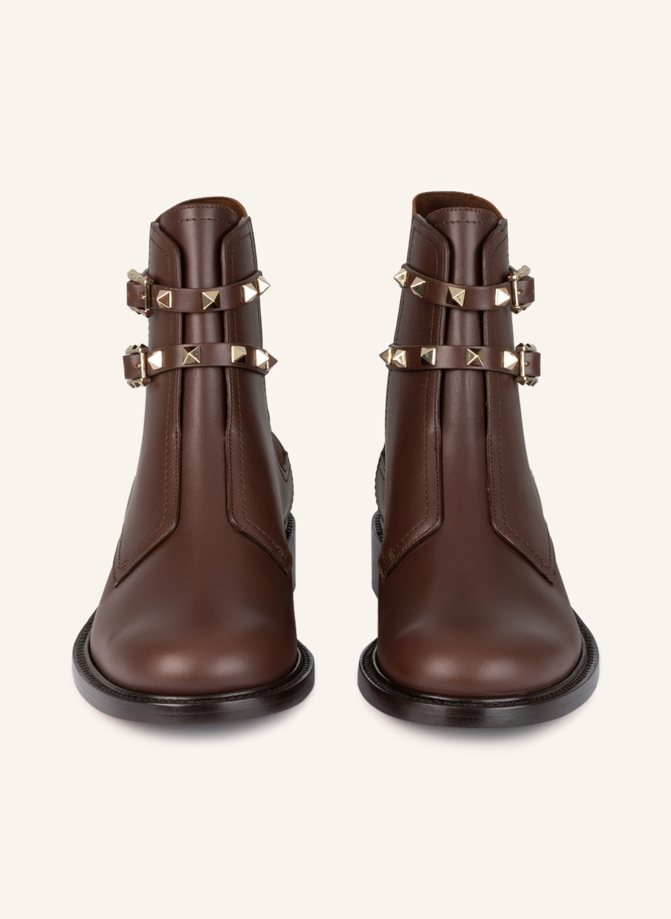 VALENTINO GARAVANI Ankle boots ROCKSTUD, Color: BROWN (Image 3)