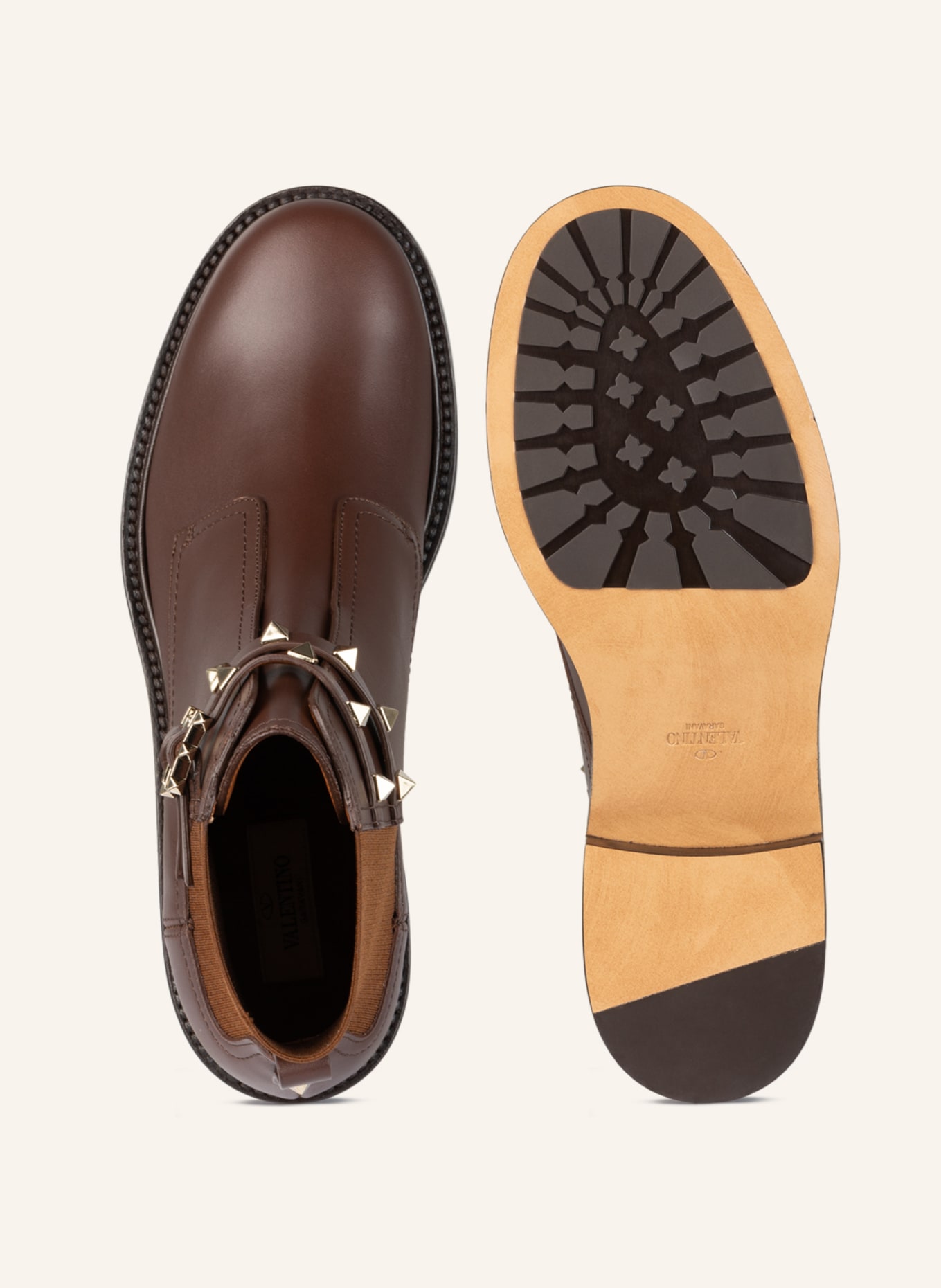 VALENTINO GARAVANI Ankle boots ROCKSTUD, Color: BROWN (Image 5)