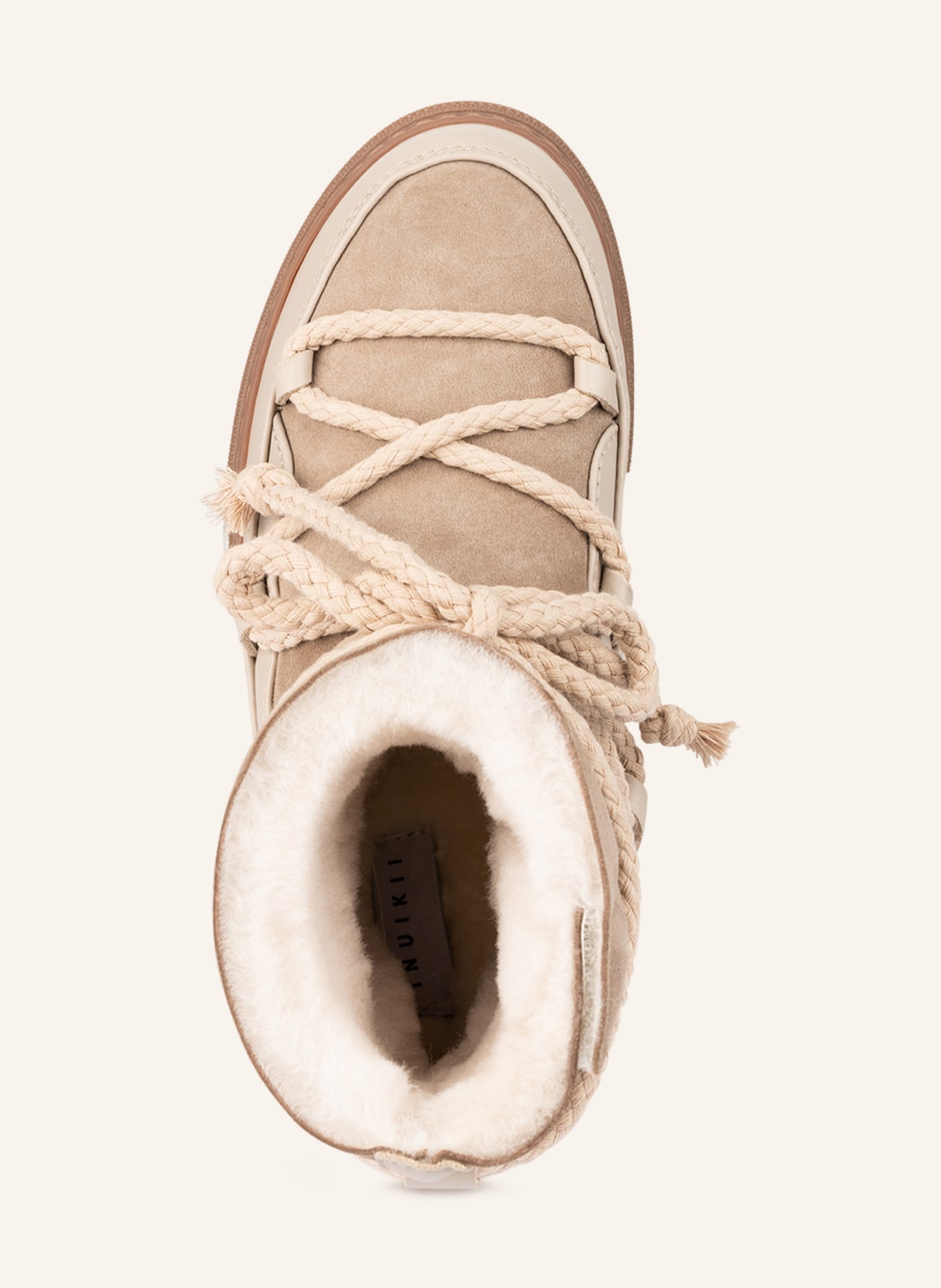 INUIKII Šněrovací boty s jehněčí kožešinou, Barva: BÉŽOVÁ (Obrázek 5)