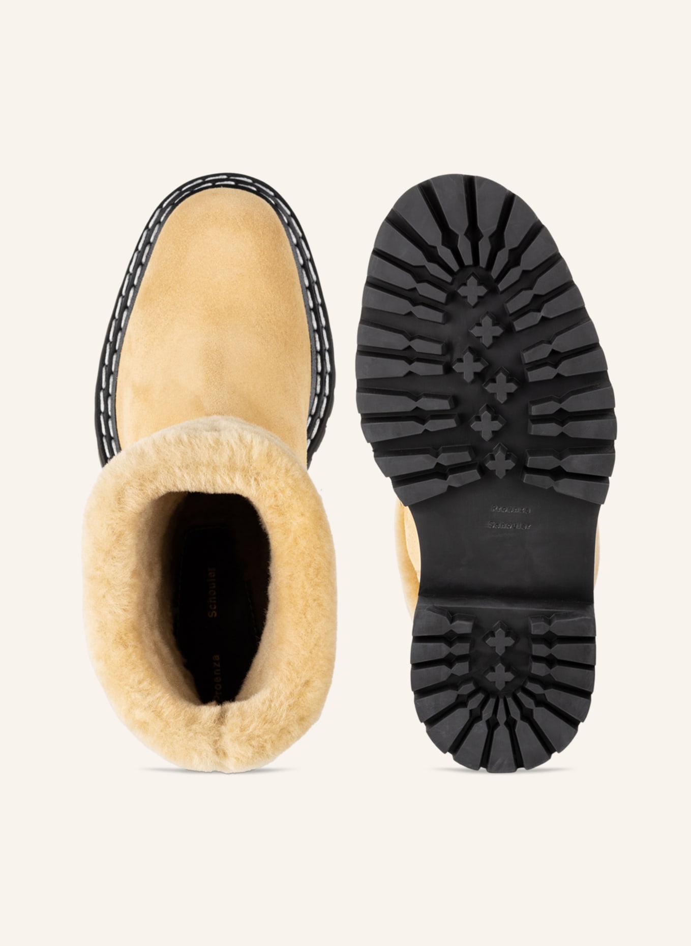 Proenza Schouler Plateau-Boots LUG SOLE, Farbe: CAMEL (Bild 5)
