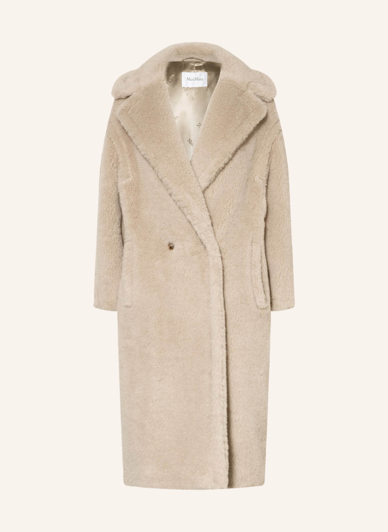 Teddy Coat Max Mara Mantel Alpaka Wolle Tempera Max Mara Mantel