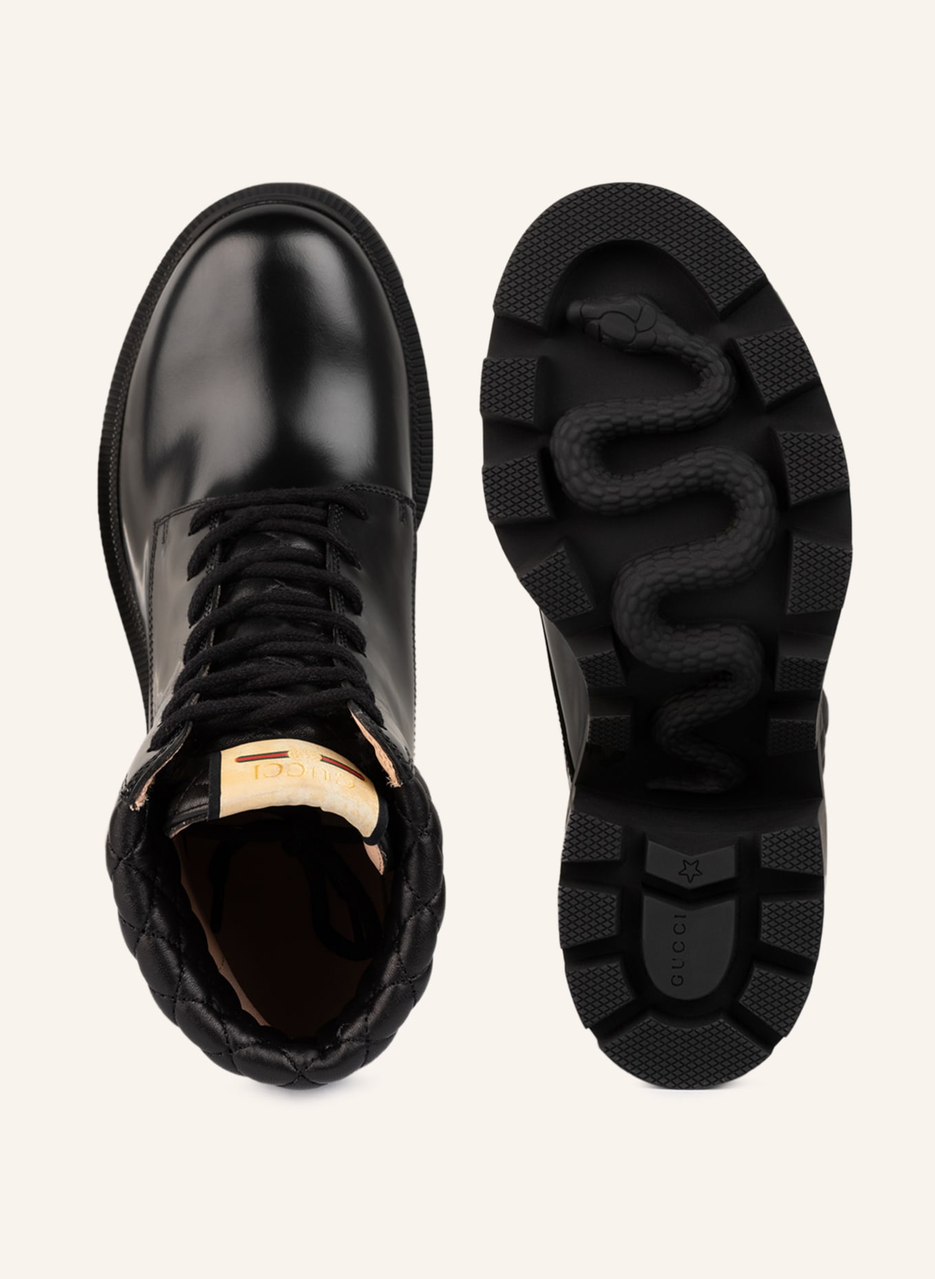 GUCCI Šněrovací kotníkové boty, Barva: 1000 BLACK (Obrázek 5)