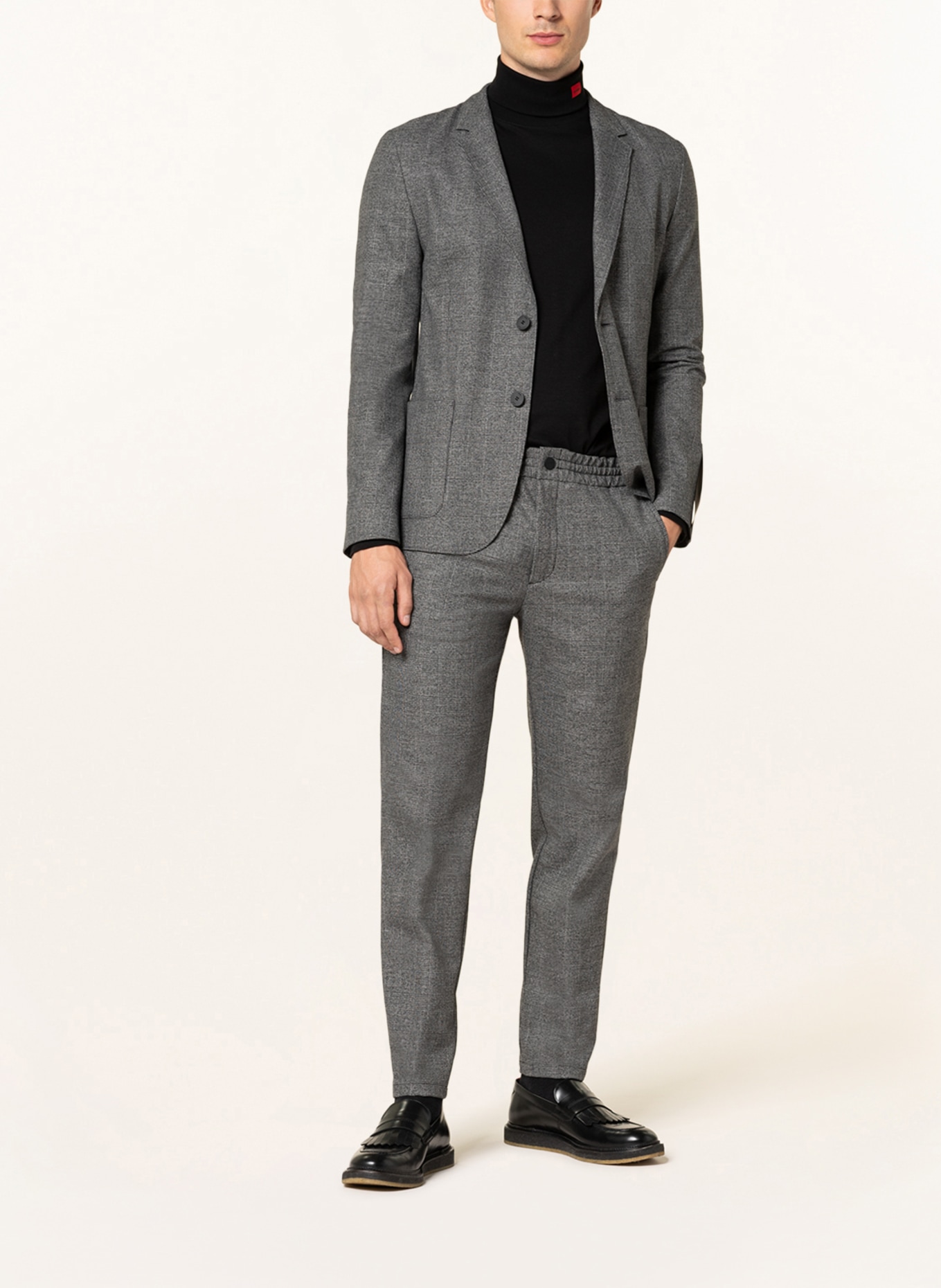 HUGO Suit trousers GYTE slim fit in jersey, Color: 010 CHARCOAL (Image 2)