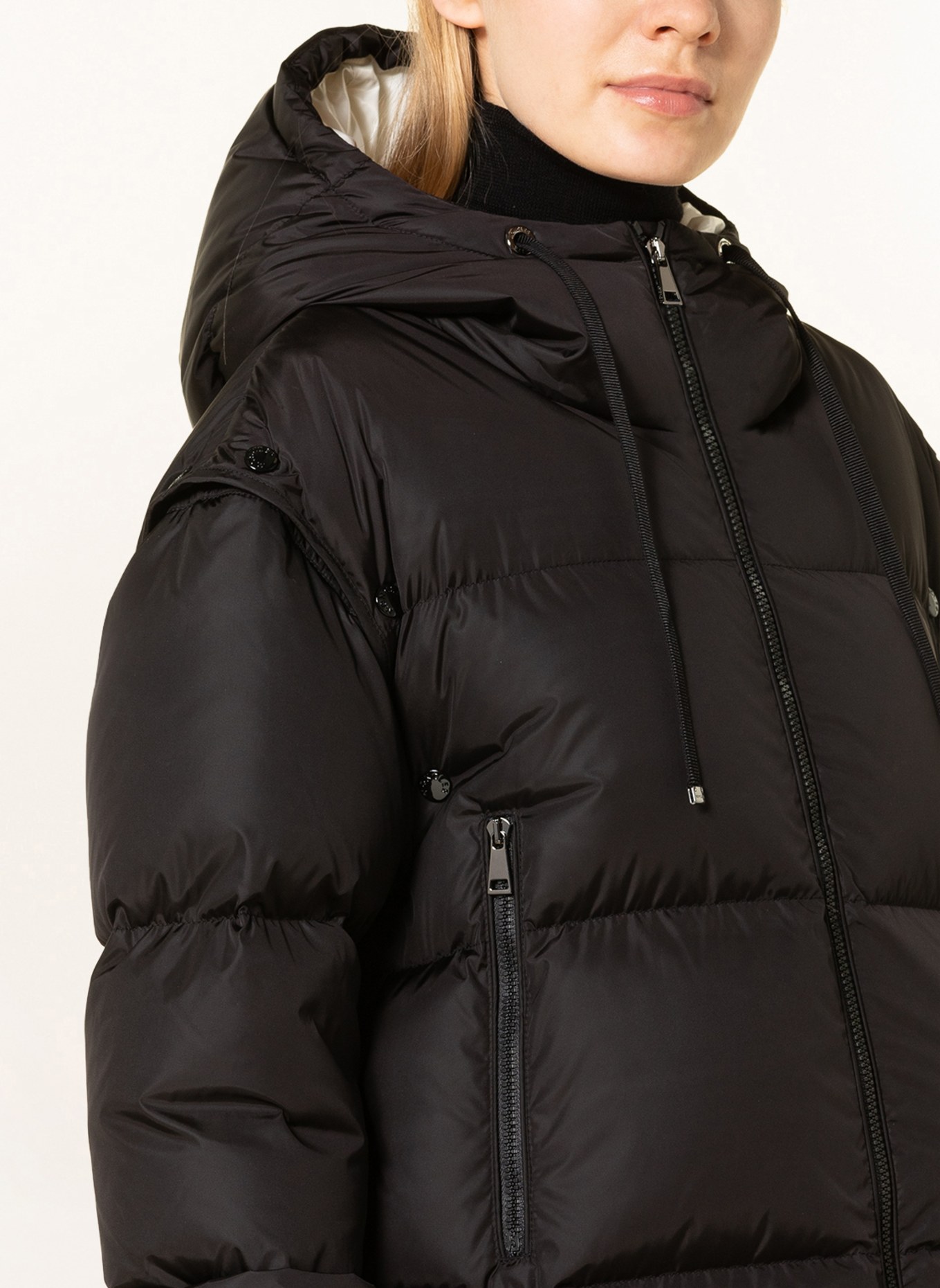 MONCLER Down jacket ASARET with detachable sleeves, Color: BLACK (Image 5)