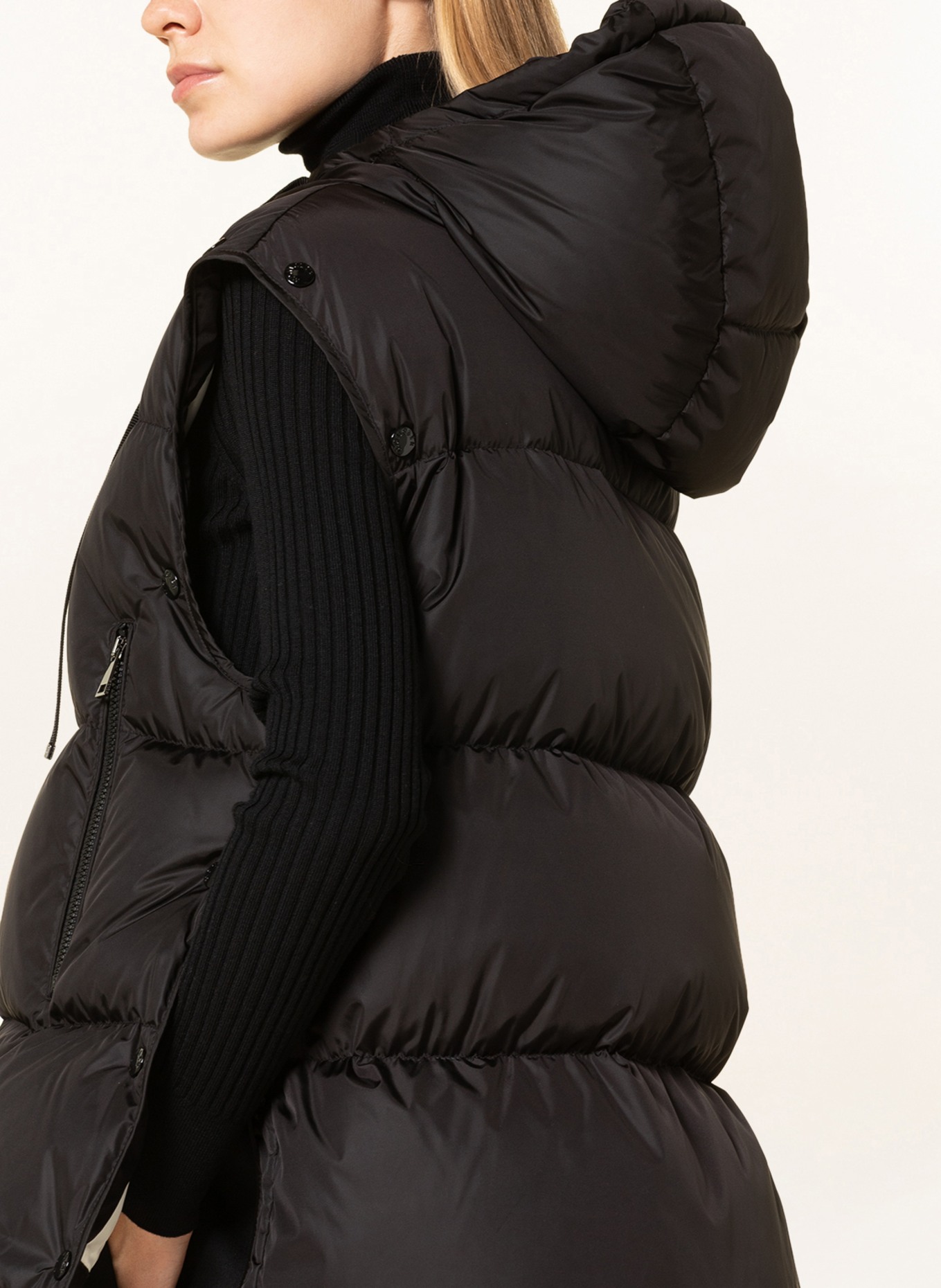 MONCLER Down jacket ASARET with detachable sleeves, Color: BLACK (Image 6)