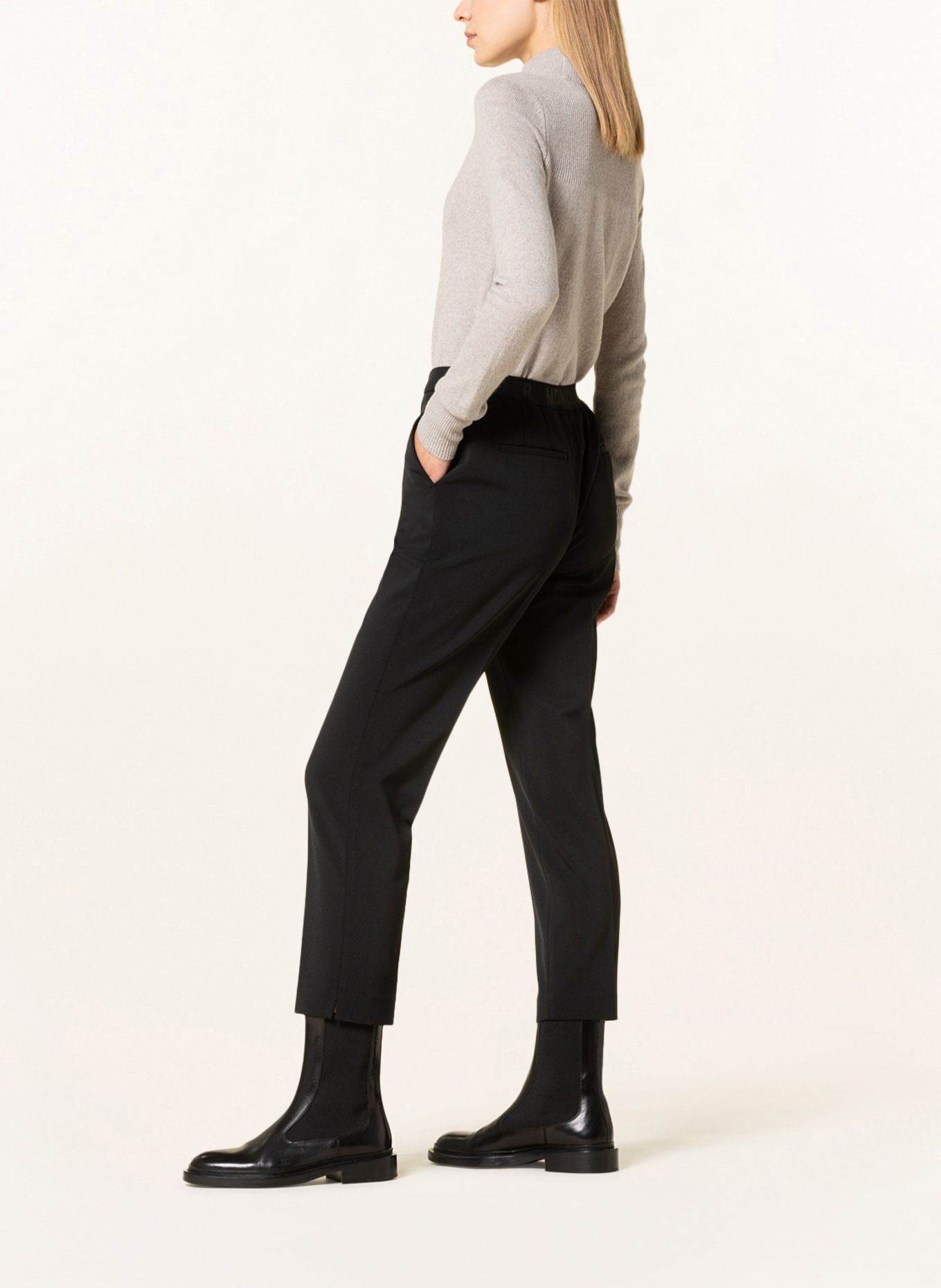 MONCLER 7/8 pants, Color: BLACK (Image 4)
