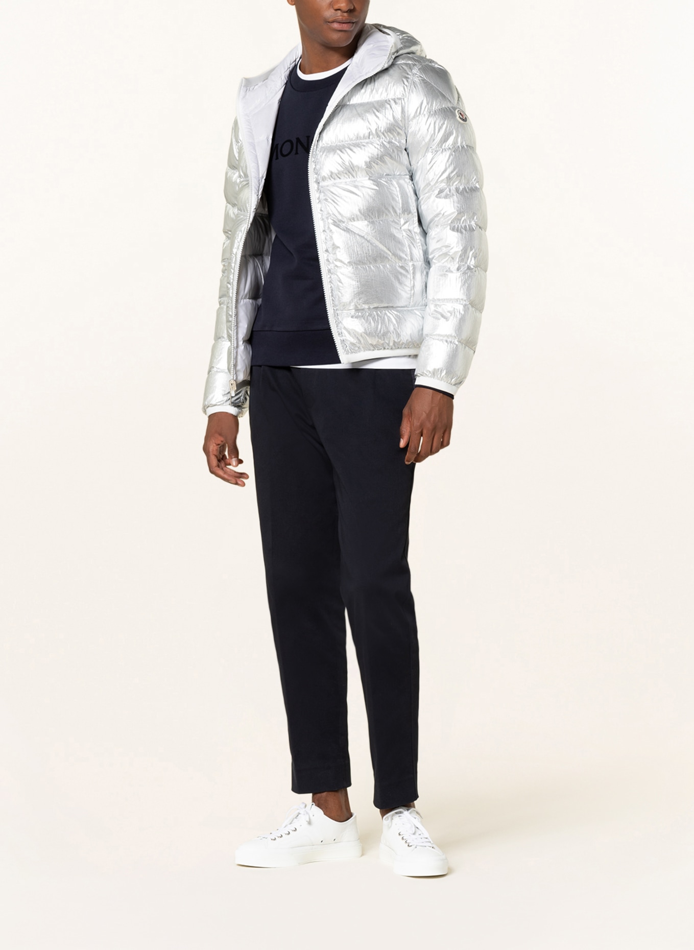MONCLER Reversible down jacket , Color: WHITE/ SILVER (Image 2)
