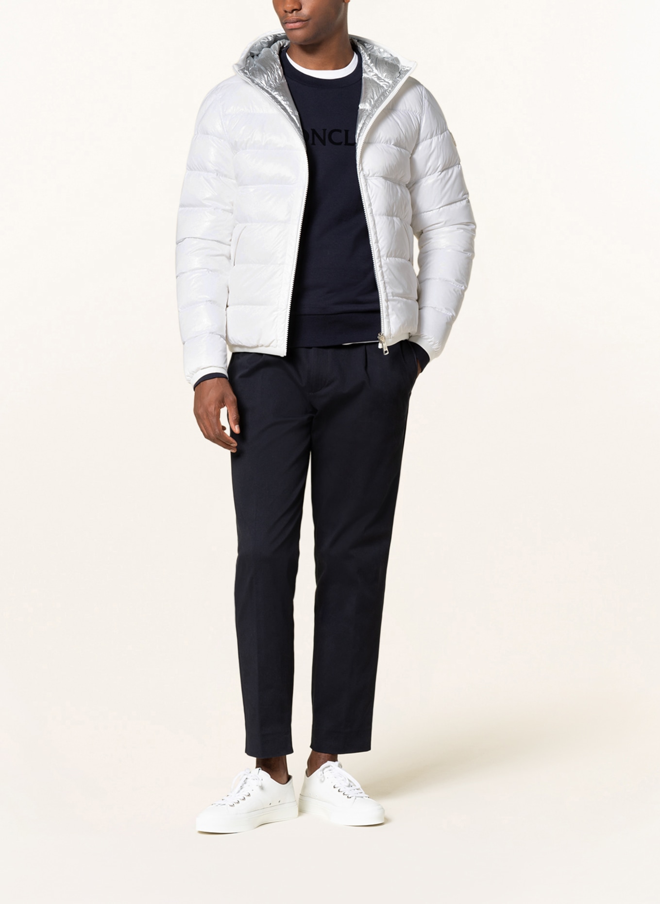 MONCLER Reversible down jacket , Color: WHITE/ SILVER (Image 3)