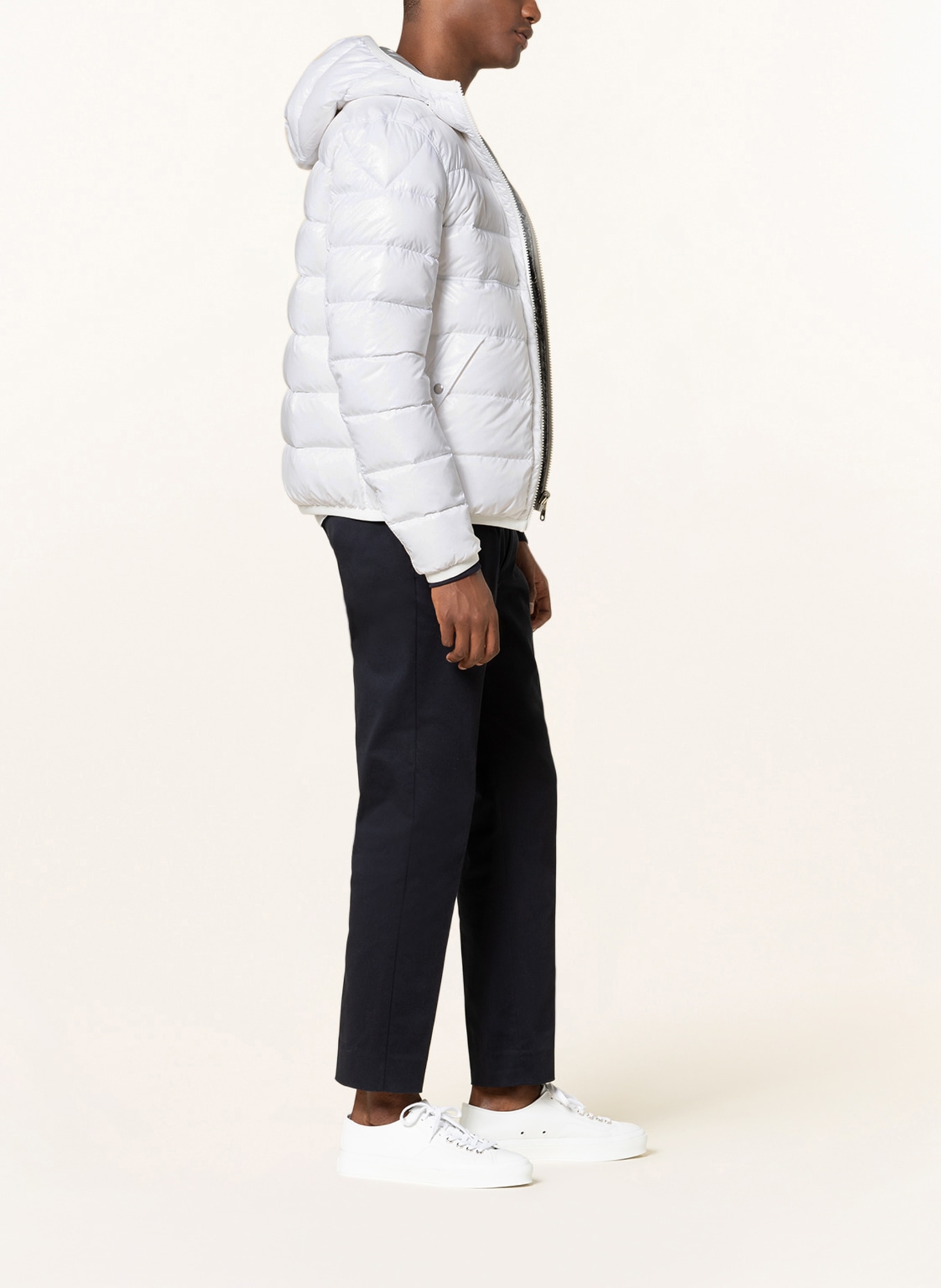 MONCLER Reversible down jacket , Color: WHITE/ SILVER (Image 5)