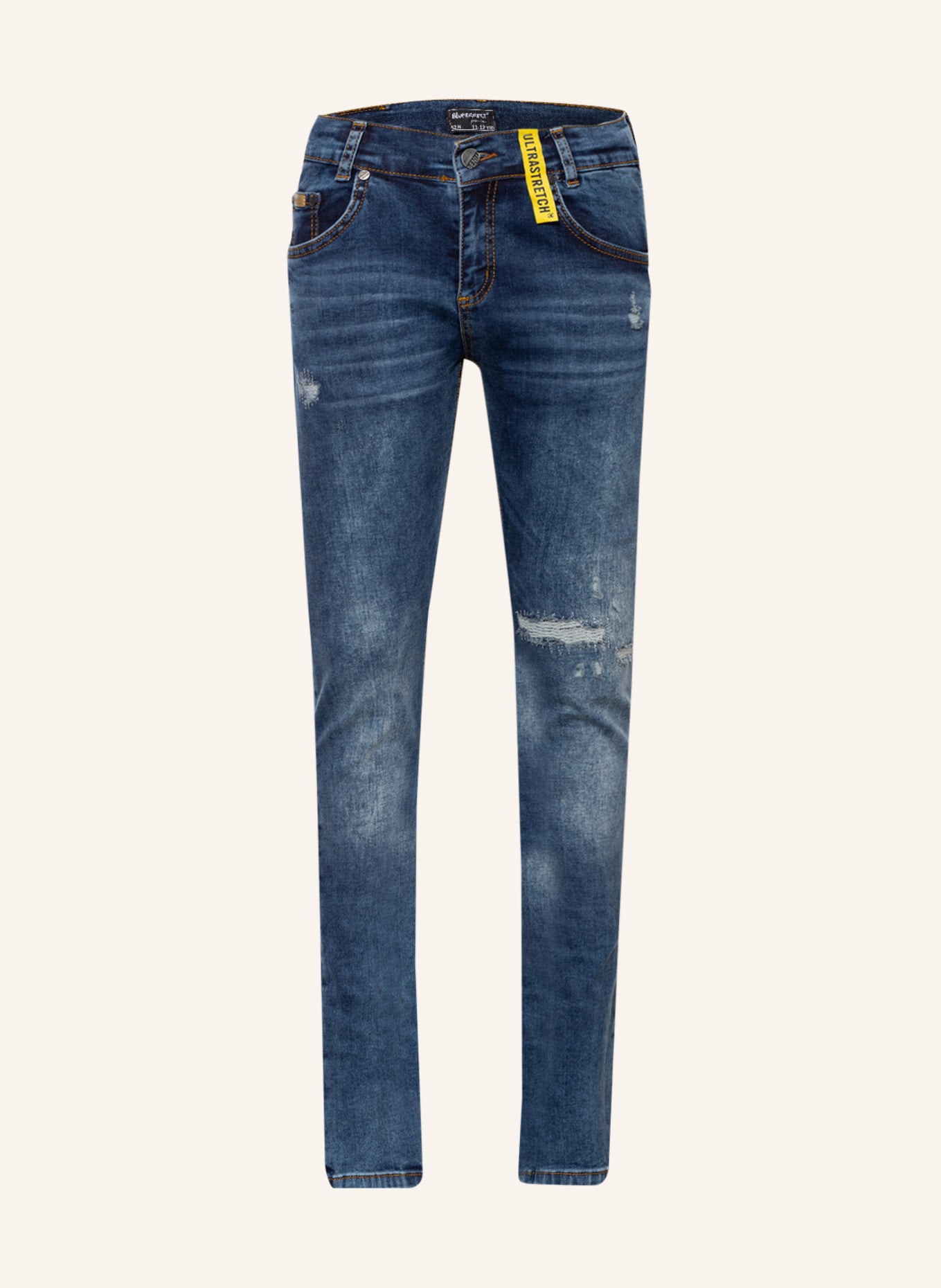 BLUE EFFECT Jeans Skinny Fit, Farbe: 9764 Dark Blue destr. (Bild 1)