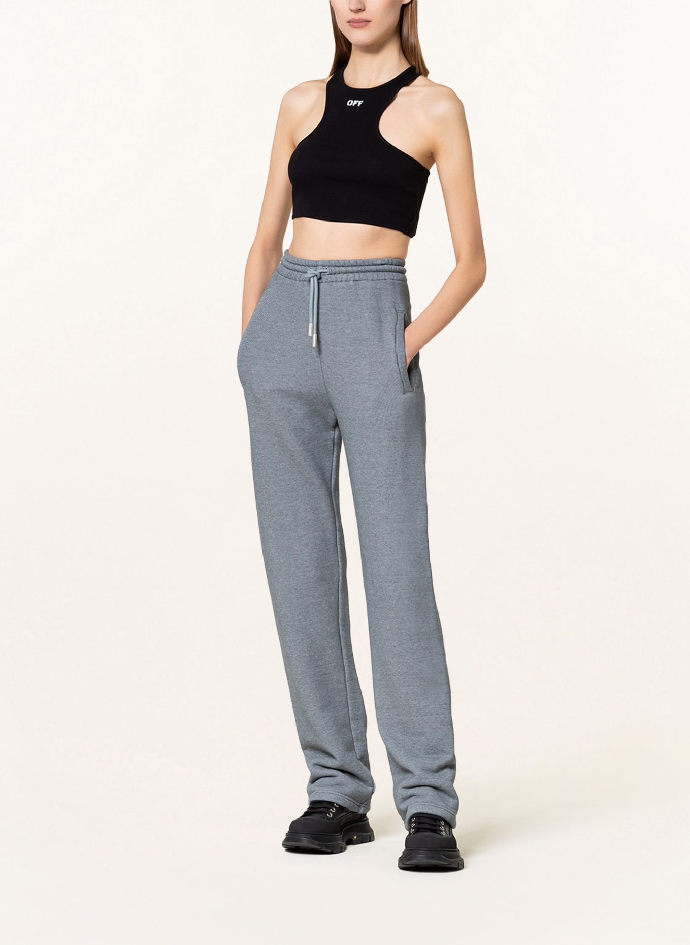 Off-White Pants in jogger style , Color: GRAY (Image 2)
