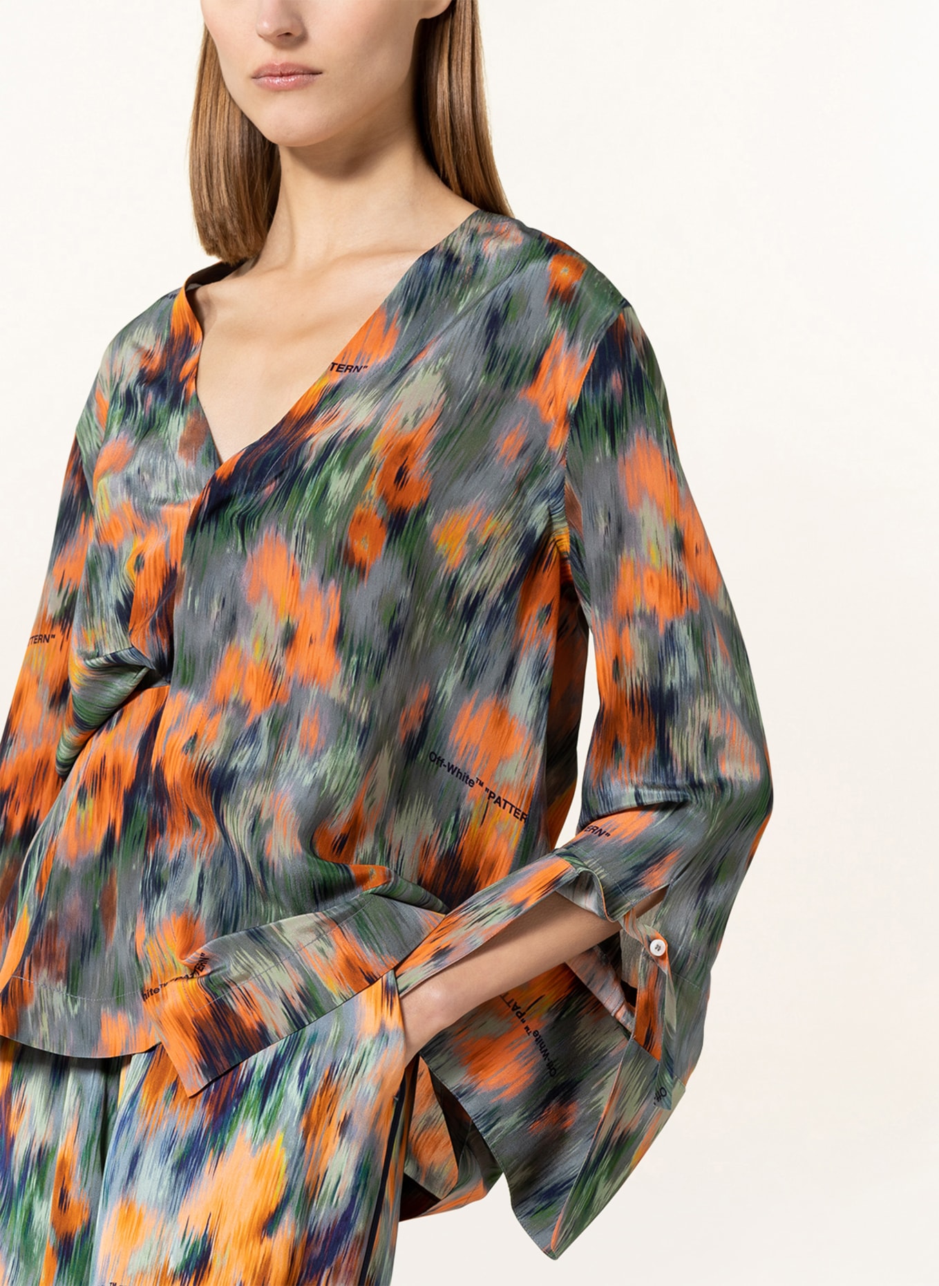 Off white silk discount blouse