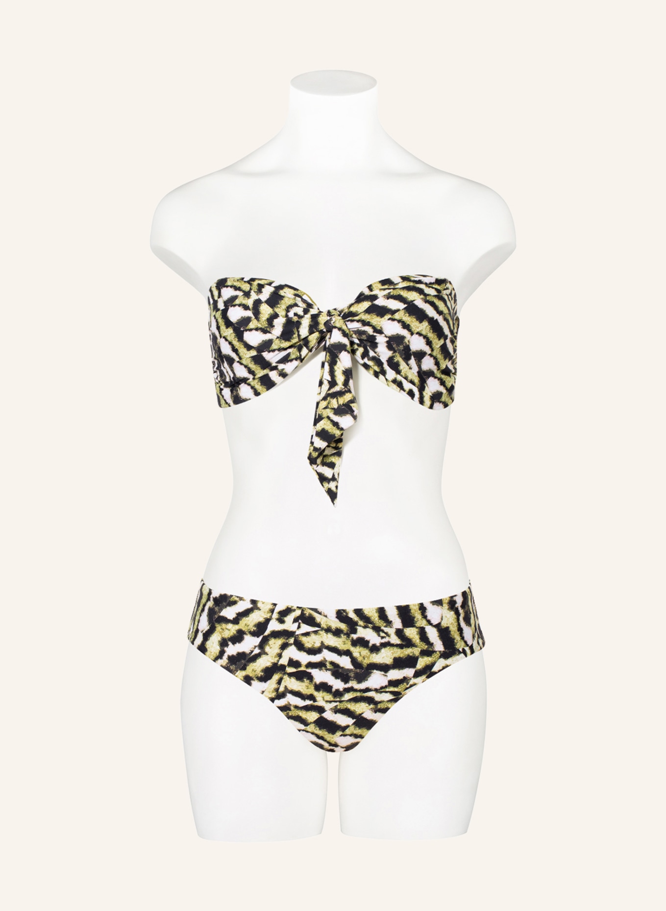 SEAFOLLY Bandeau bikini top MANDALAY, Color: BLACK/ LIGHT GREEN/ LIGHT PINK (Image 3)