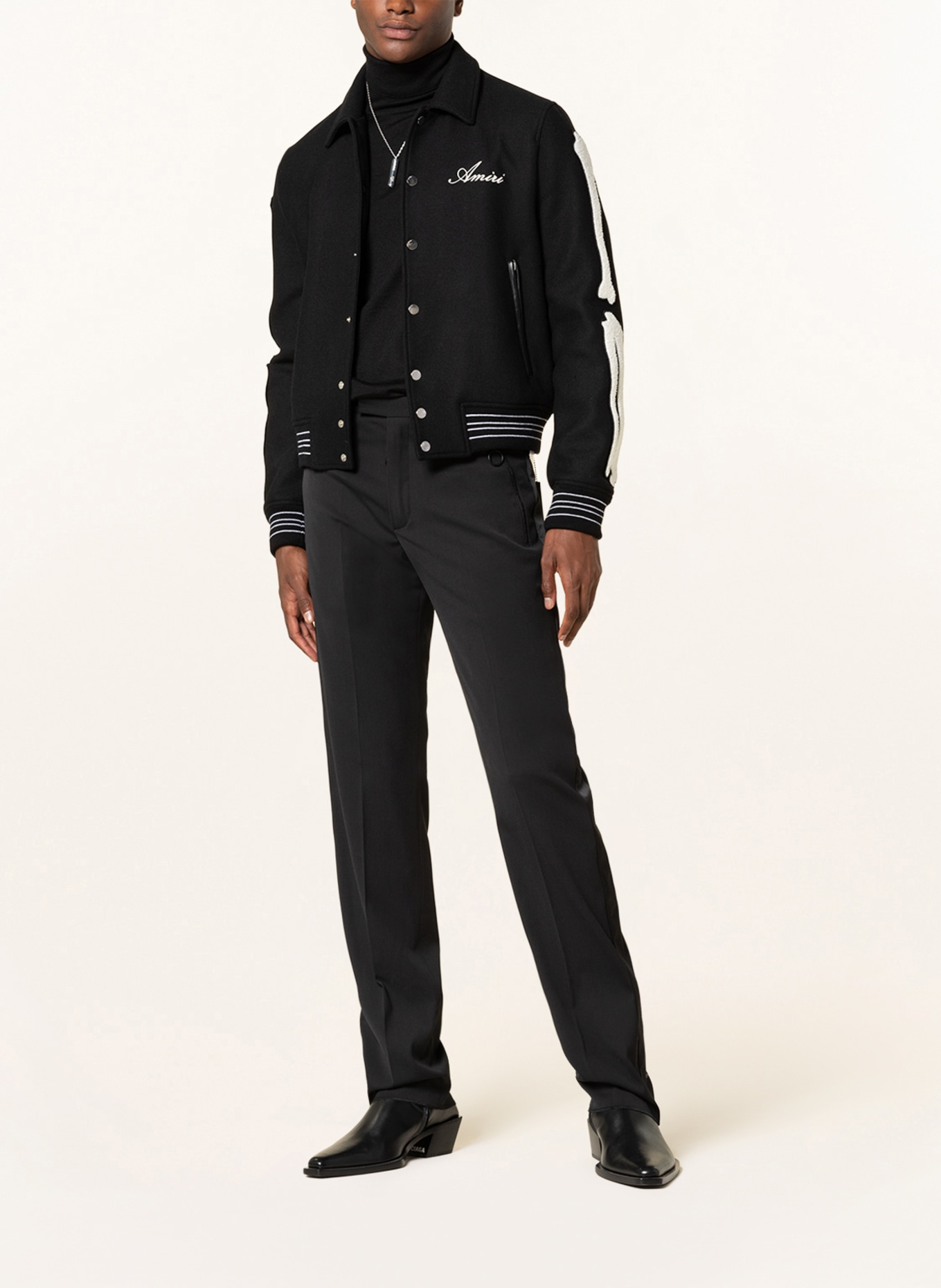 AMIRI Bomber jacket BONES, Color: BLACK (Image 2)