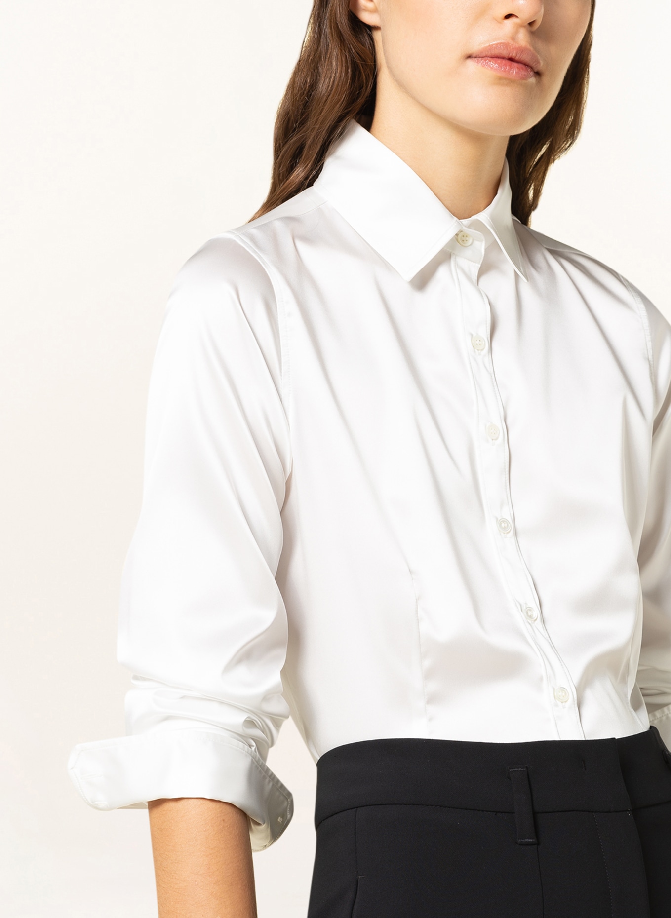 ROBERT FRIEDMAN Shirt blouse AGATA made of satin, Color: WHITE (Image 4)