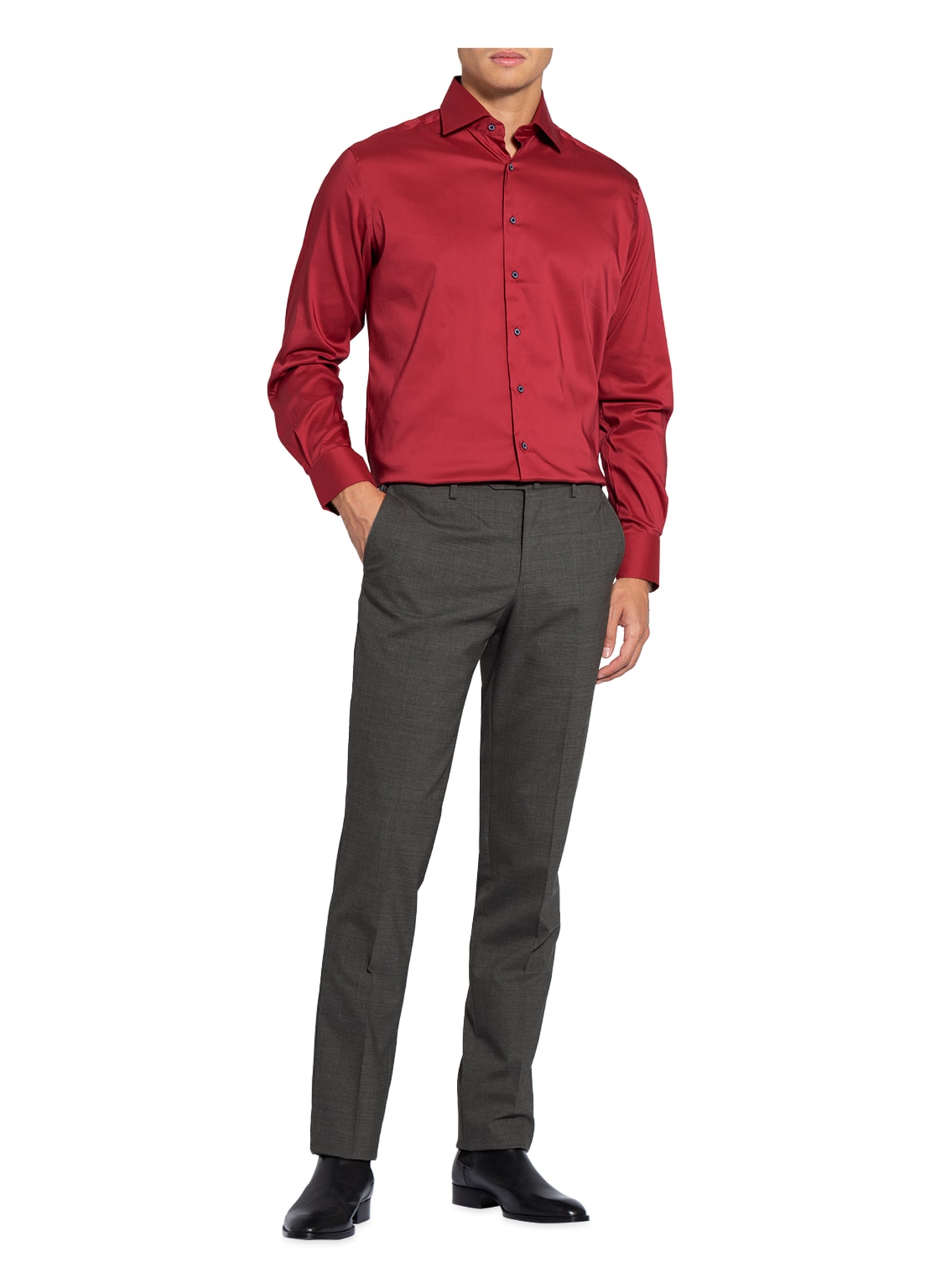 ETERNA Shirt modern fit, Color: DARK RED (Image 2)