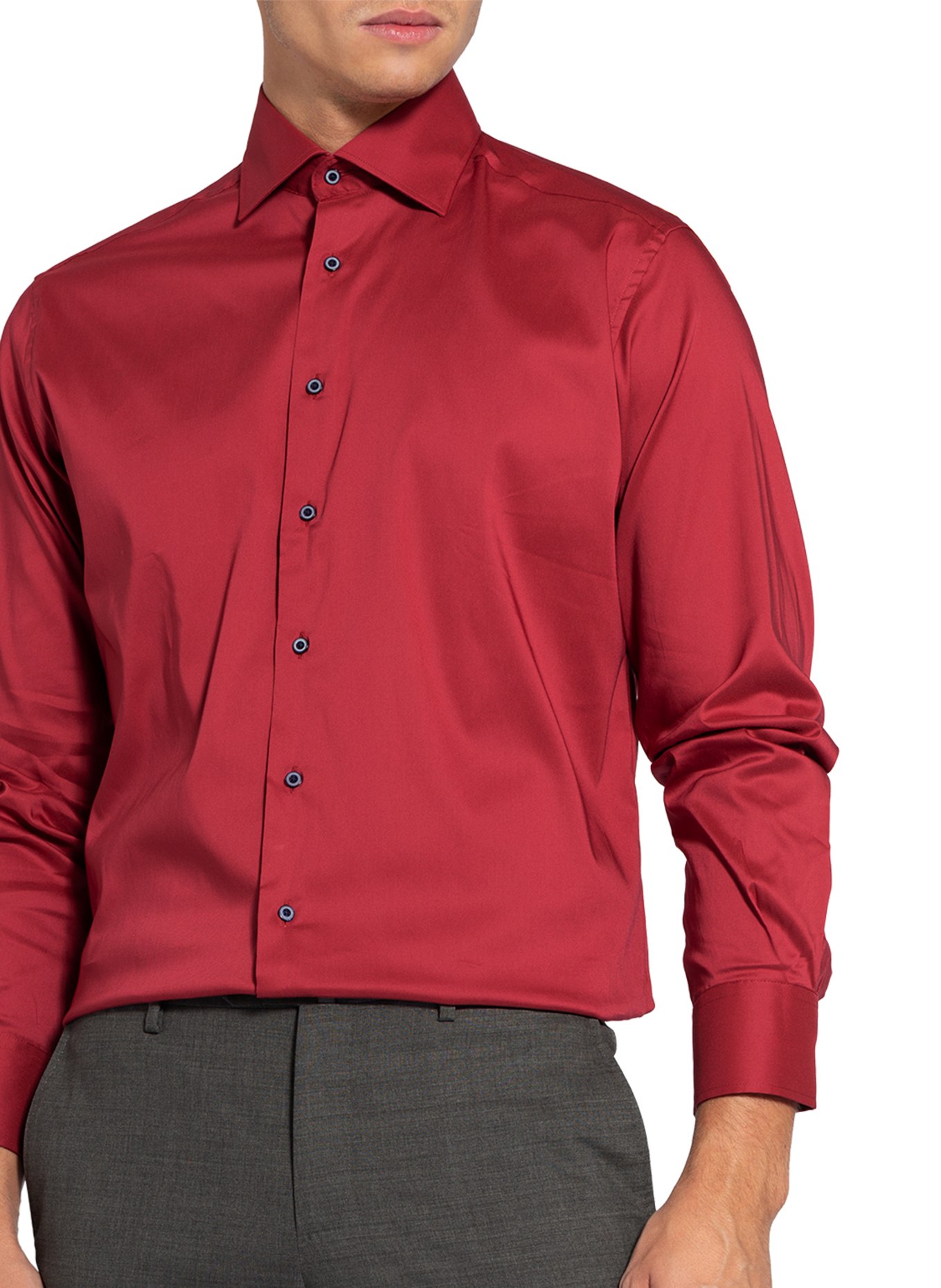 ETERNA Koszula modern fit, Kolor: CIEMNOCZERWONY (Obrazek 4)