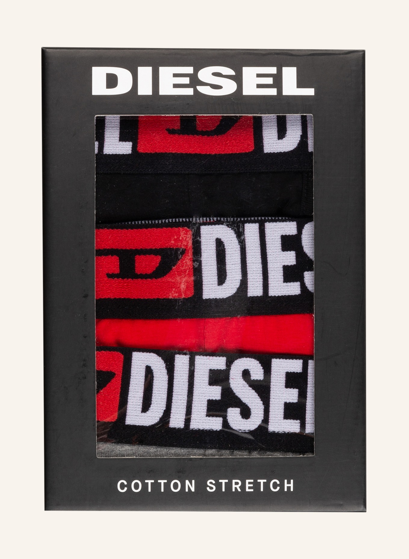 DIESEL 3-pack boxer shorts DAMIEN, Color: BLACK/ RED/ GRAY (Image 3)