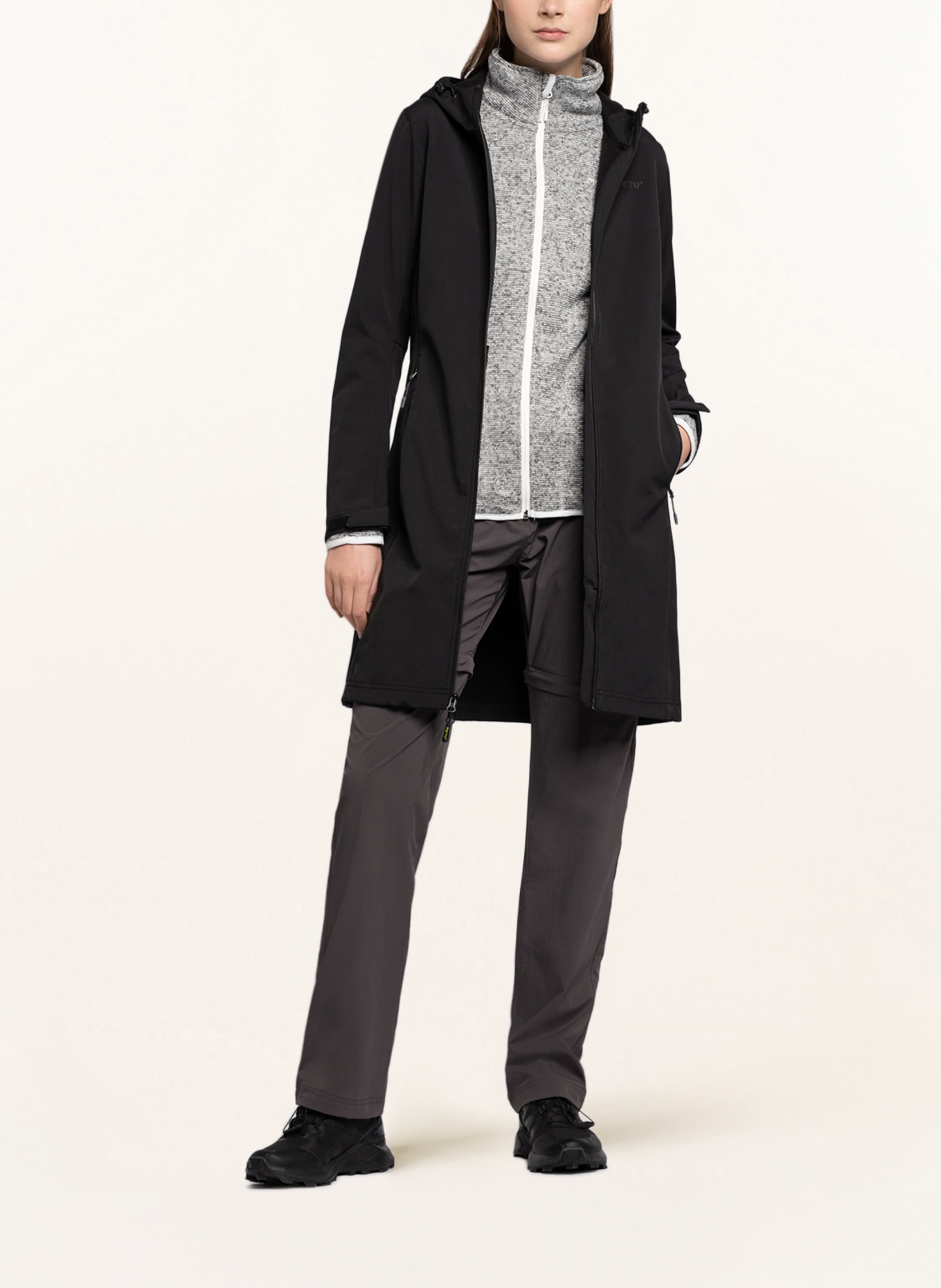 me°ru' Softshell coat BREST, Color: BLACK (Image 2)
