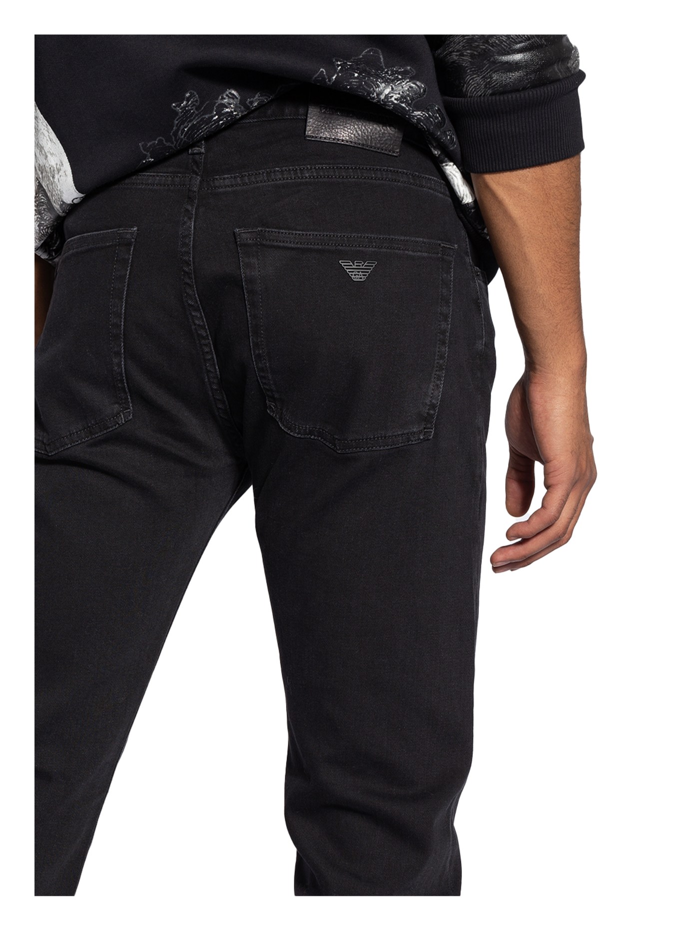 EMPORIO ARMANI Jeans Regular Fit, Farbe: 0006 DENIM NERO MD (Bild 5)