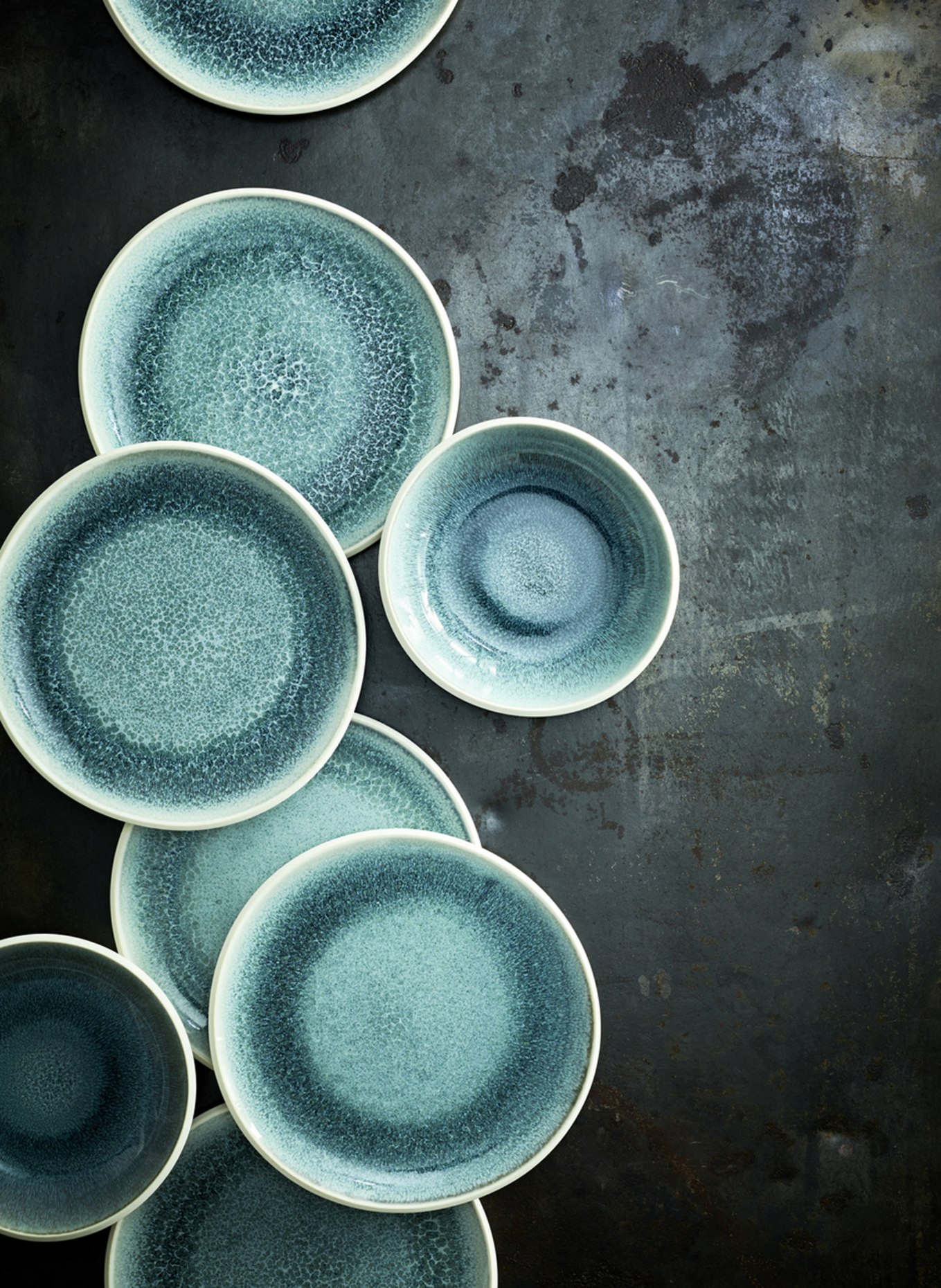 Rosenthal Set of 6 dessert plates JUNTO AQUAMARINE, Color: BLUE/ CREAM (Image 2)