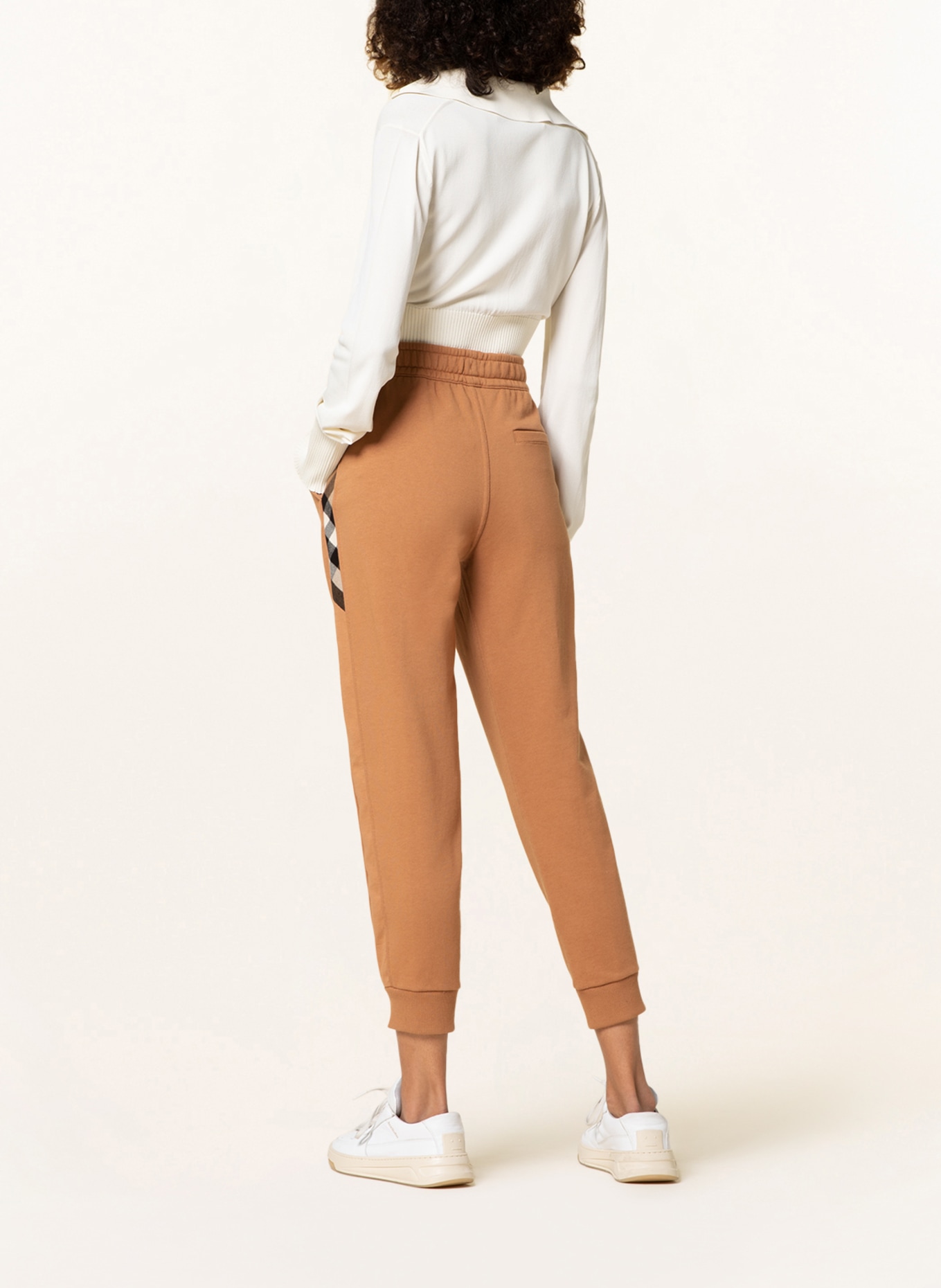 BURBERRY Spodnie 7/8 w stylu dresowym , Kolor: CAMELOWY (Obrazek 3)