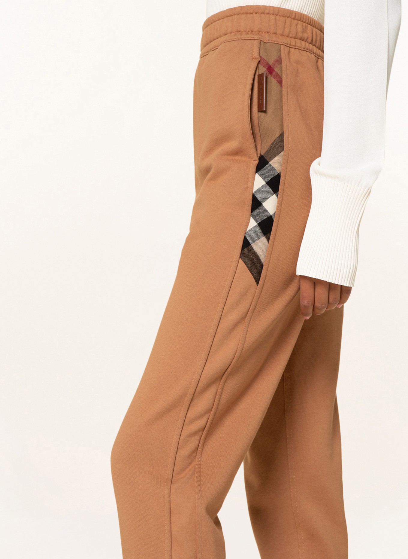BURBERRY Spodnie 7/8 w stylu dresowym , Kolor: CAMELOWY (Obrazek 5)
