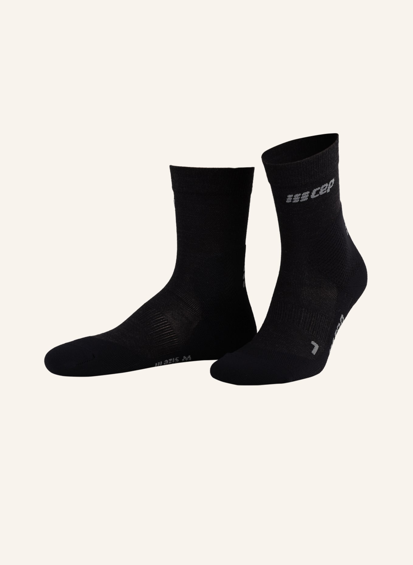 cep Running socks COLD WEATHER COMPRESSION MID CUT , Color: BLACK (Image 1)
