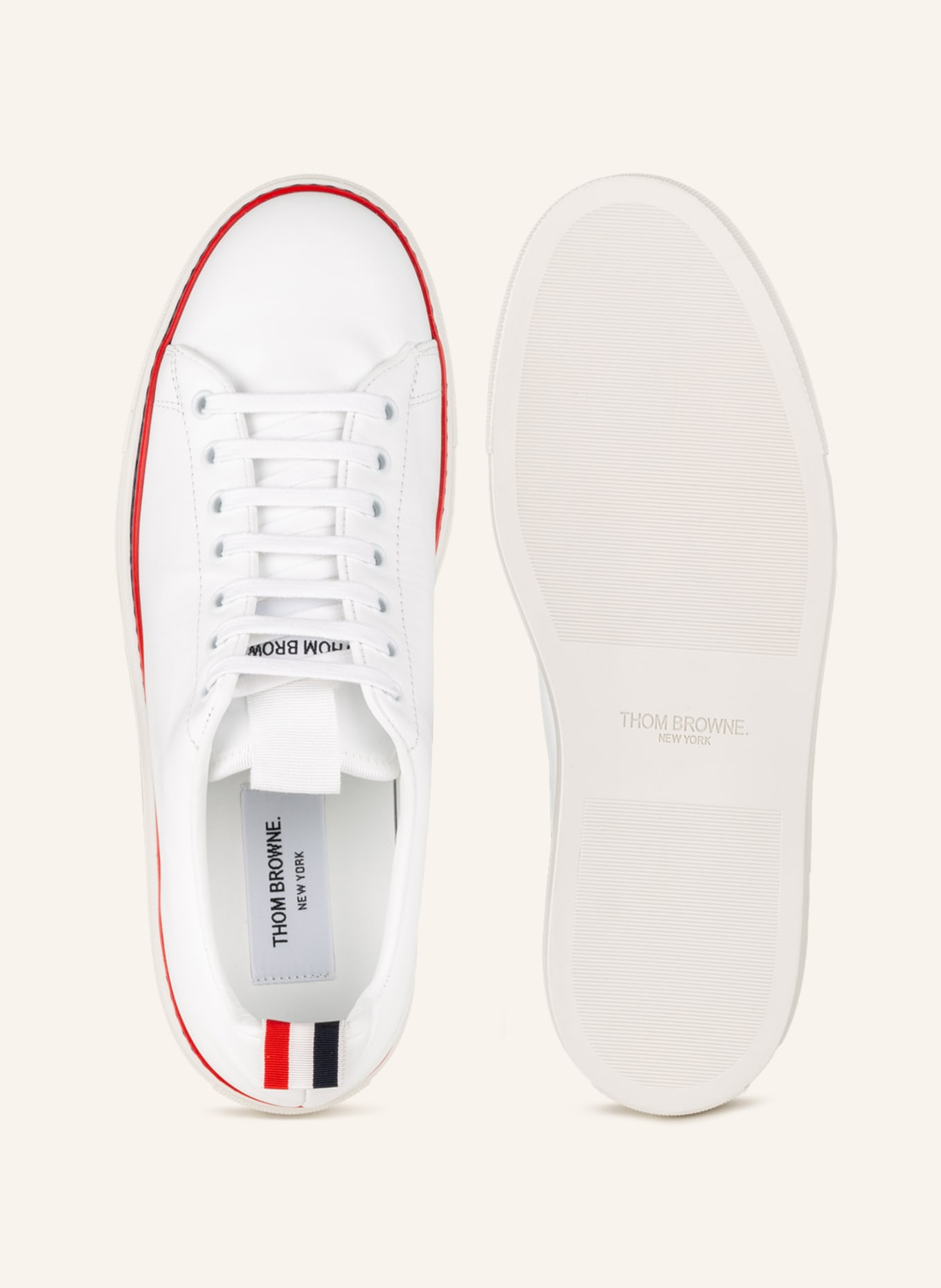THOM BROWNE. Sneakers, Color: WHITE/ RED (Image 5)