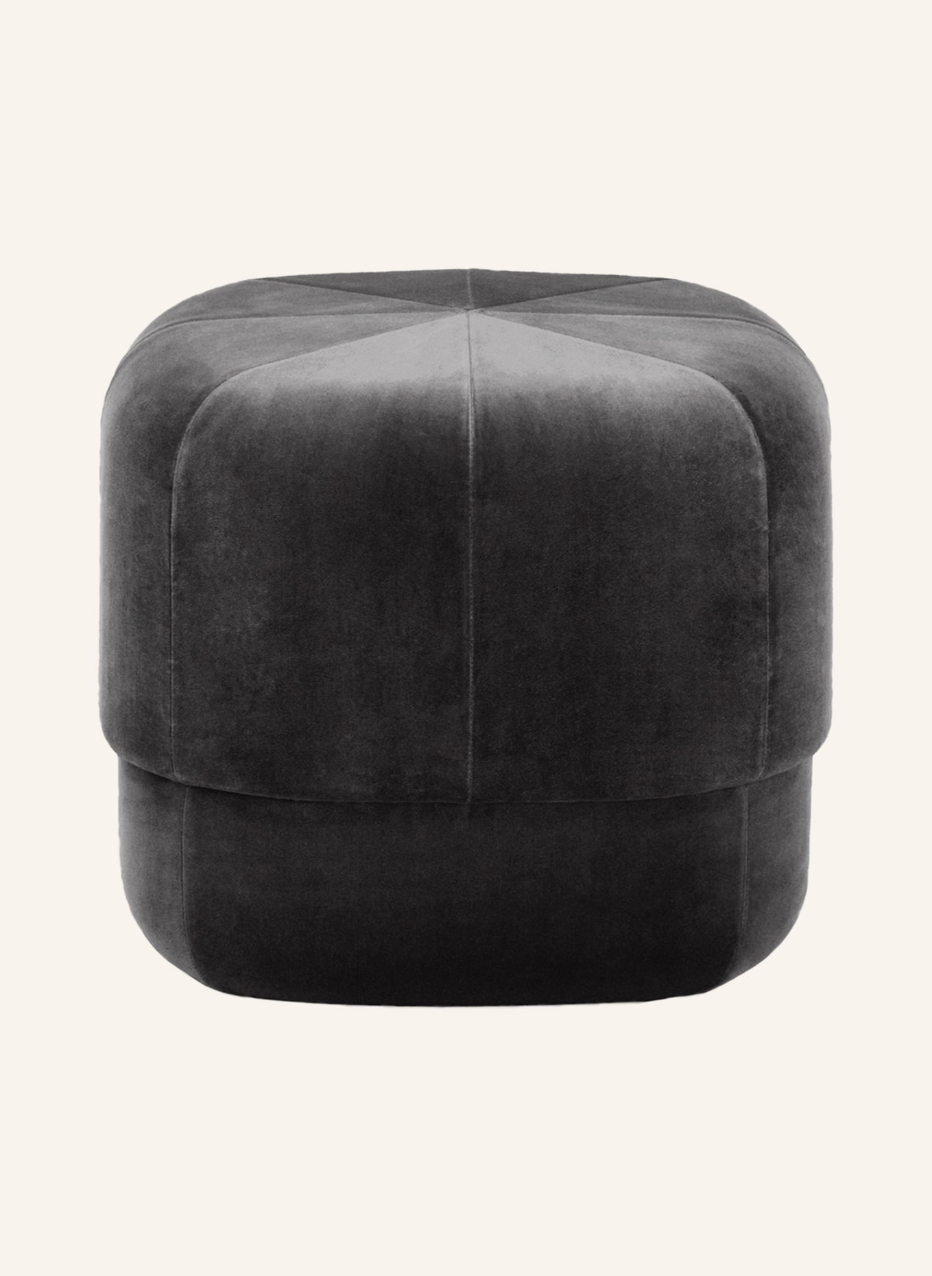 normann COPENHAGEN Samt-Pouf CIRCUS: DUNKELGRAU