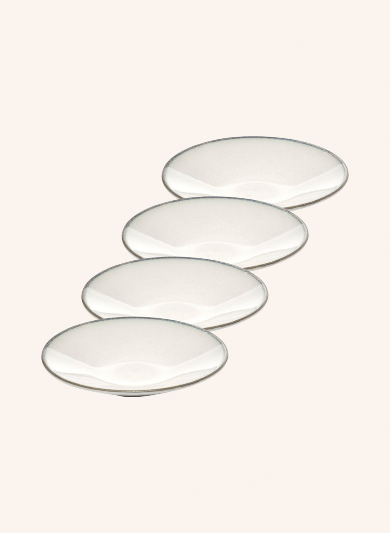 SERAX Set of 4 saucers, Color: WHITE/ LIGHT BLUE/ BROWN (Image 1)