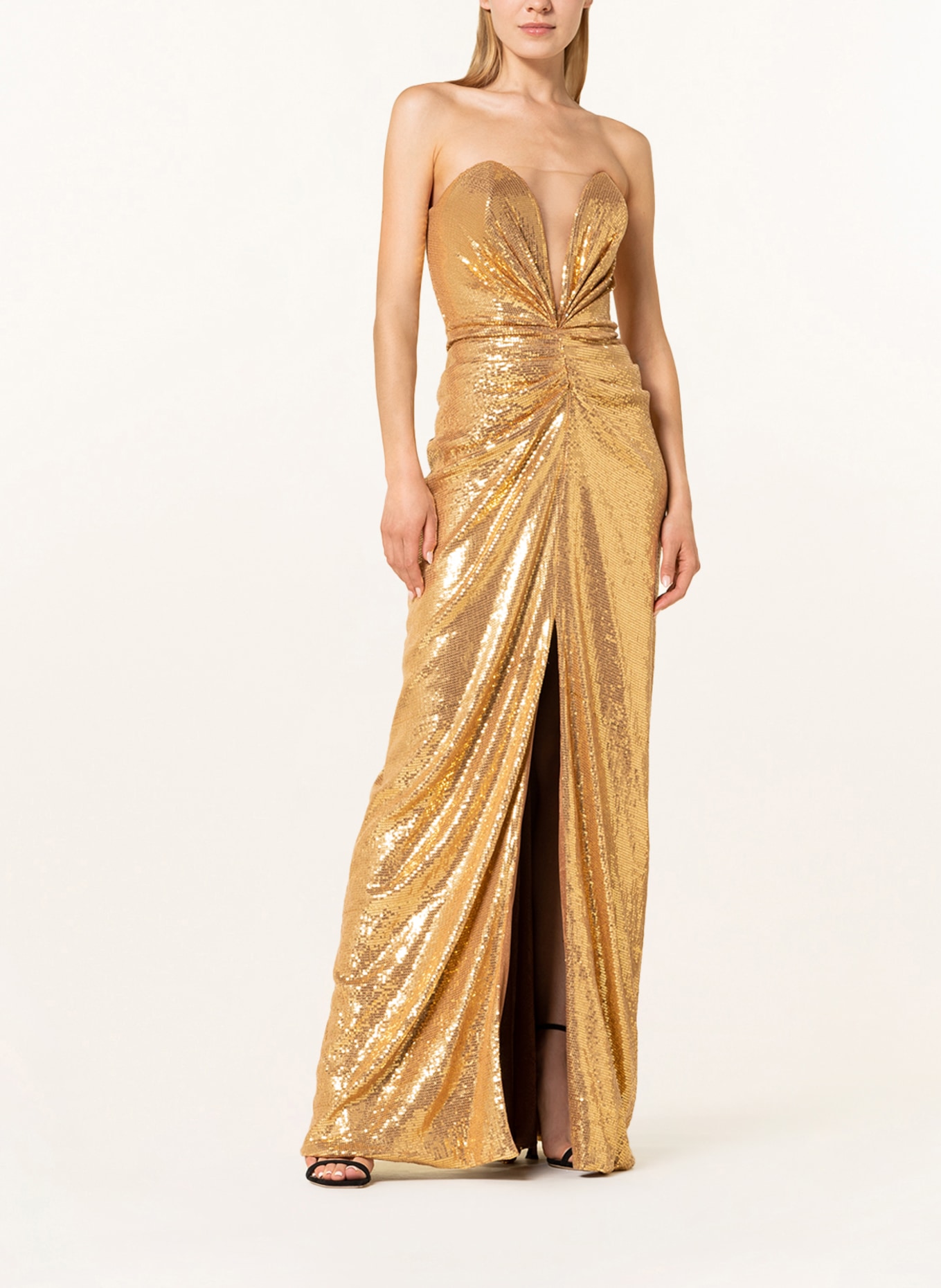 Rhea Costa Abendkleid mit Paillettenbesatz, Farbe: GOLD (Bild 2)