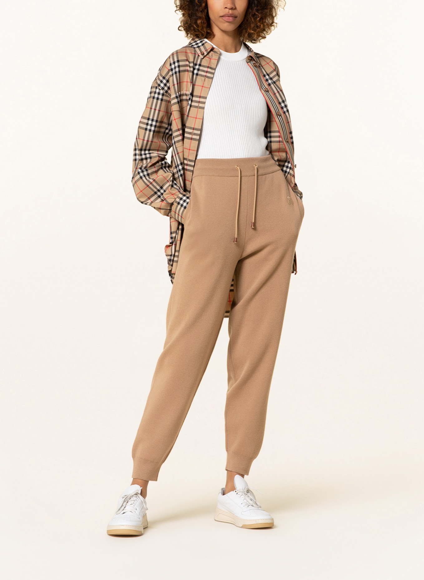 Burberry: Black Technical Wool Cropped Tailored Trousers | SSENSE UK