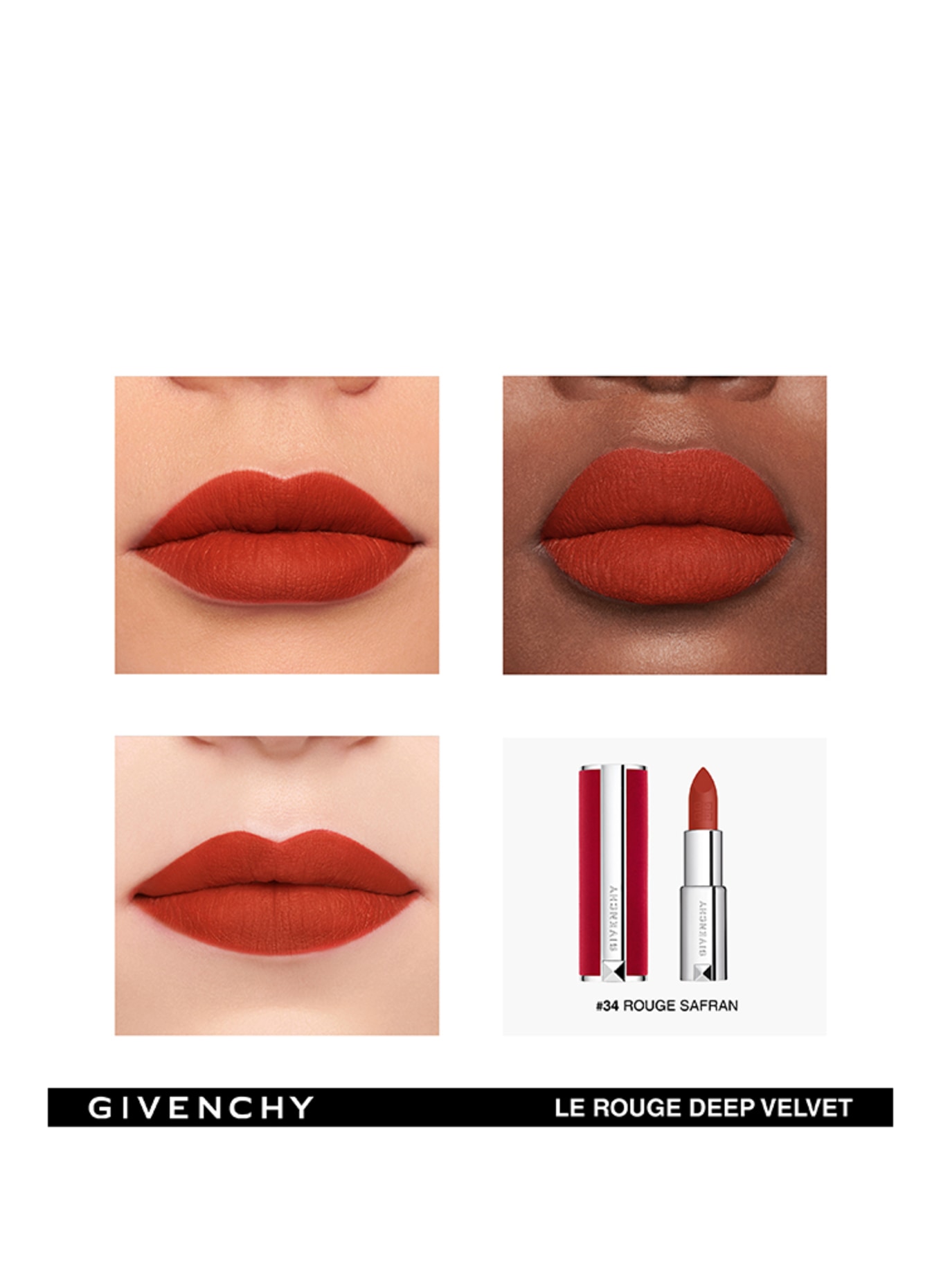 GIVENCHY BEAUTY LE ROUGE DEEP VELVET: N°34 ROUGE SAFRAN